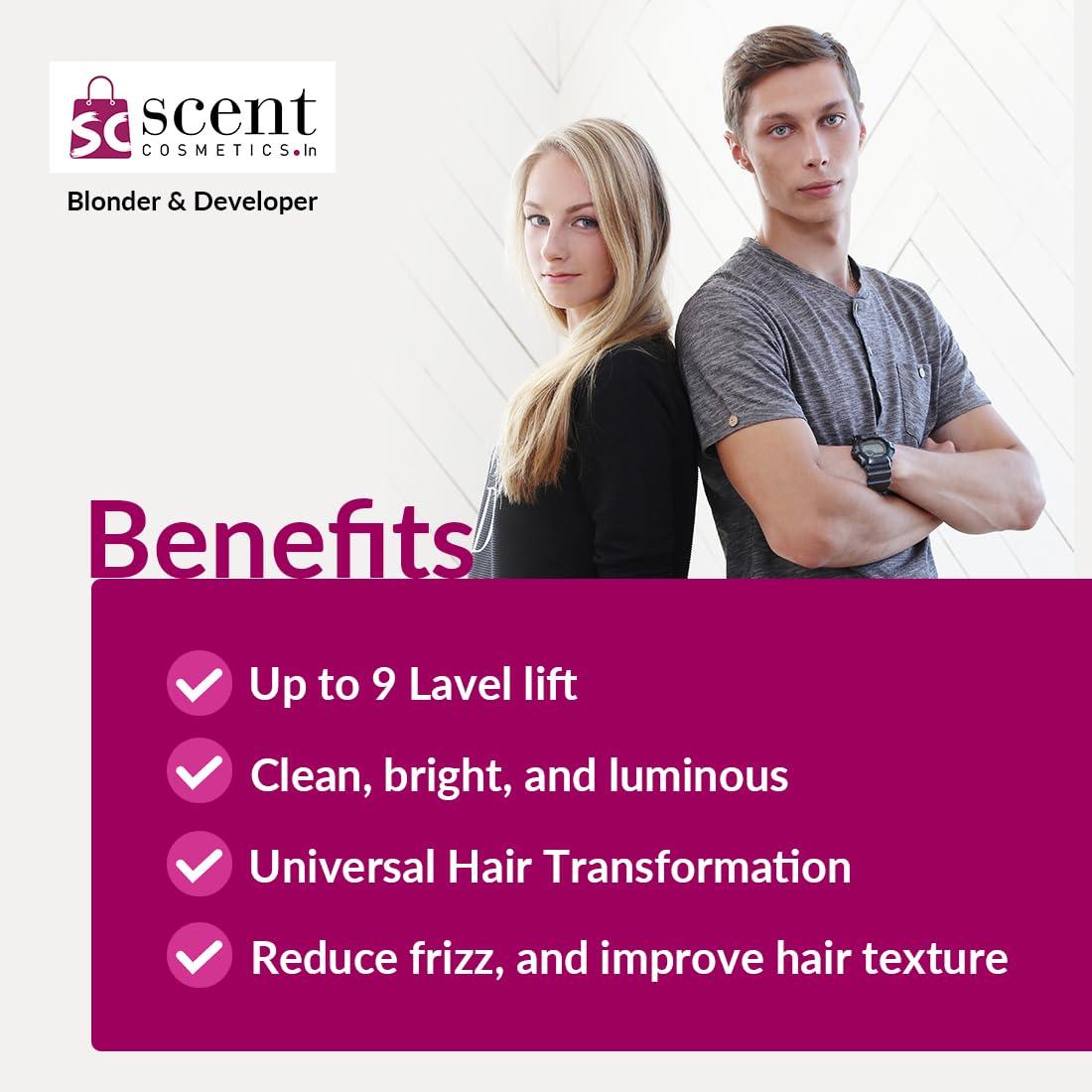 Tavcha Blonder Hair Lightening Powder - Dust Free Lightener for Up to 9 Levels Lift, Golden Blonde Hair Bleach | Salon Quality at Home, Perfect for Highlights & Balayage