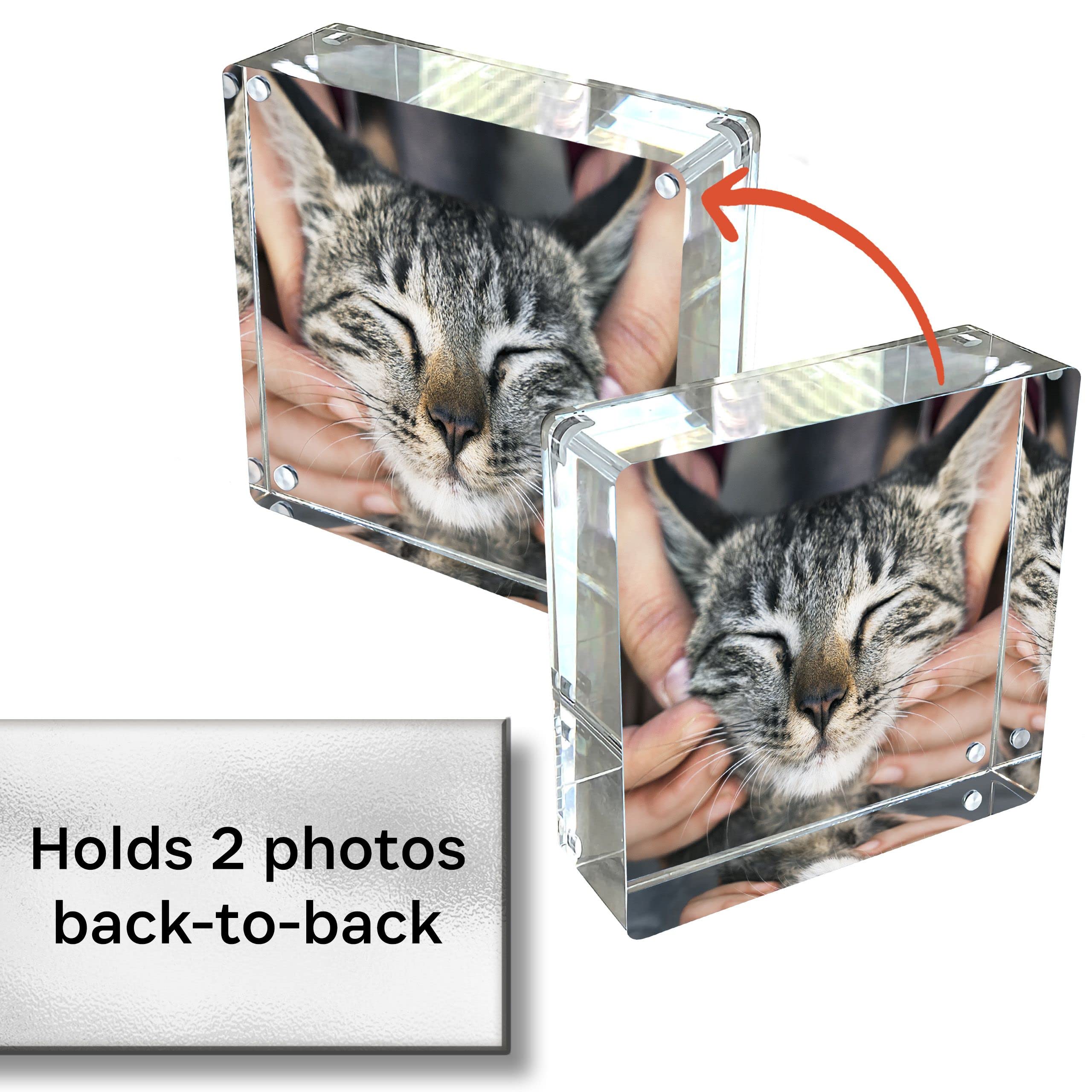 Canetti Prestige Double Sided Magnetic Picture Frame - Elegant Home Decor for Walls, Tables & Desks - Perfect for Displaying Family Photos, Artwork & Memories