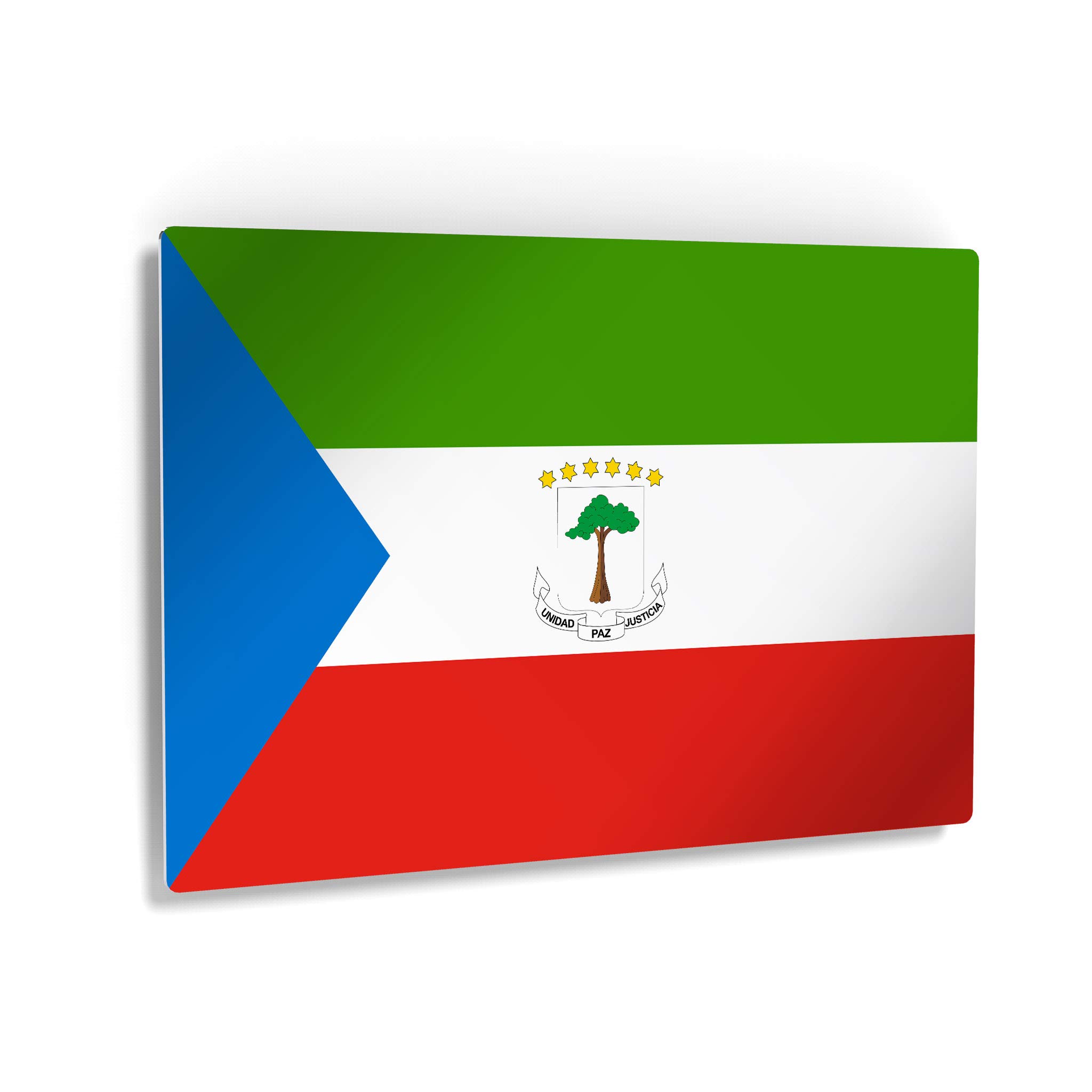 Equatorial Guinea Flag Metal Wall Art Print - 30x40 Inches, Ready to Hang, Made in USA | Modern Home & Office Decor for Living Room, Dorm, Bedroom, Kitchen, Man Cave, Sports Club & Bar | Patriotic African Country Flags Wall Decor