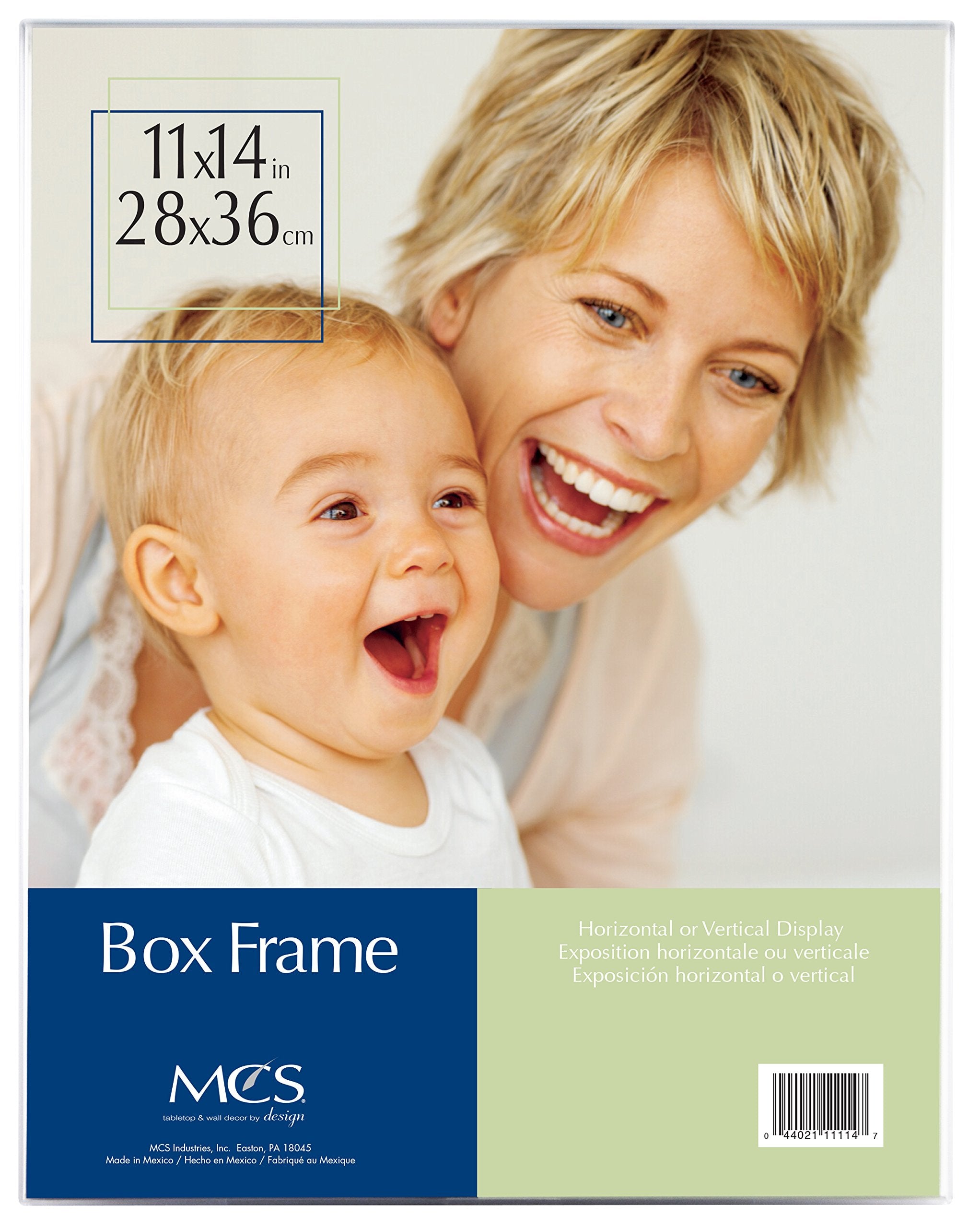 11x14 Inch Clear Box Frame - MCS 11114 - Perfect for Displaying Photos, Artwork, Certificates & Memorabilia