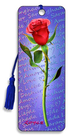 3D Royce Bookmark - Elegant Red Rose Design - Perfect for Book Lovers, Gifts & Reading Accessories | Artgame