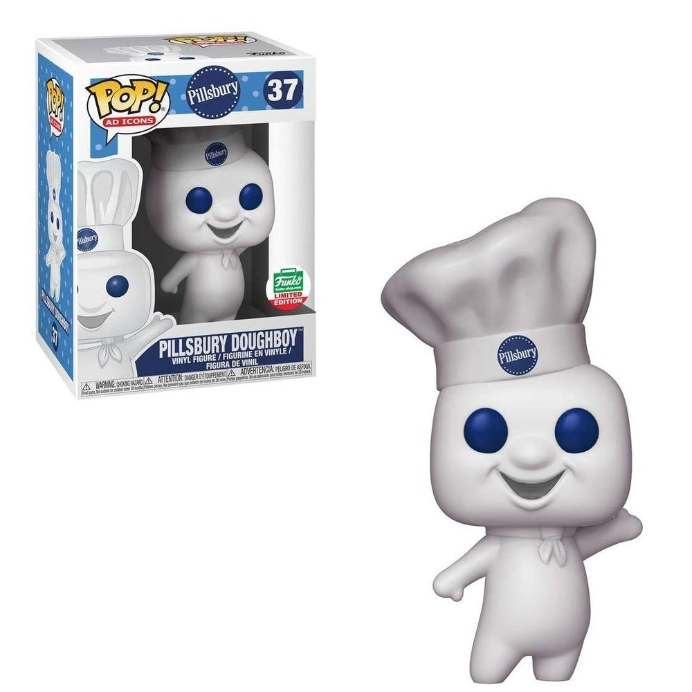 Funko Pop! AD ICONS: Pillsbury Doughboy #37 Vinyl Figure - Collectible Toy for Baking Enthusiasts & Pop Culture Fans - Perfect for Home Decor, Office Display & Gift Giving