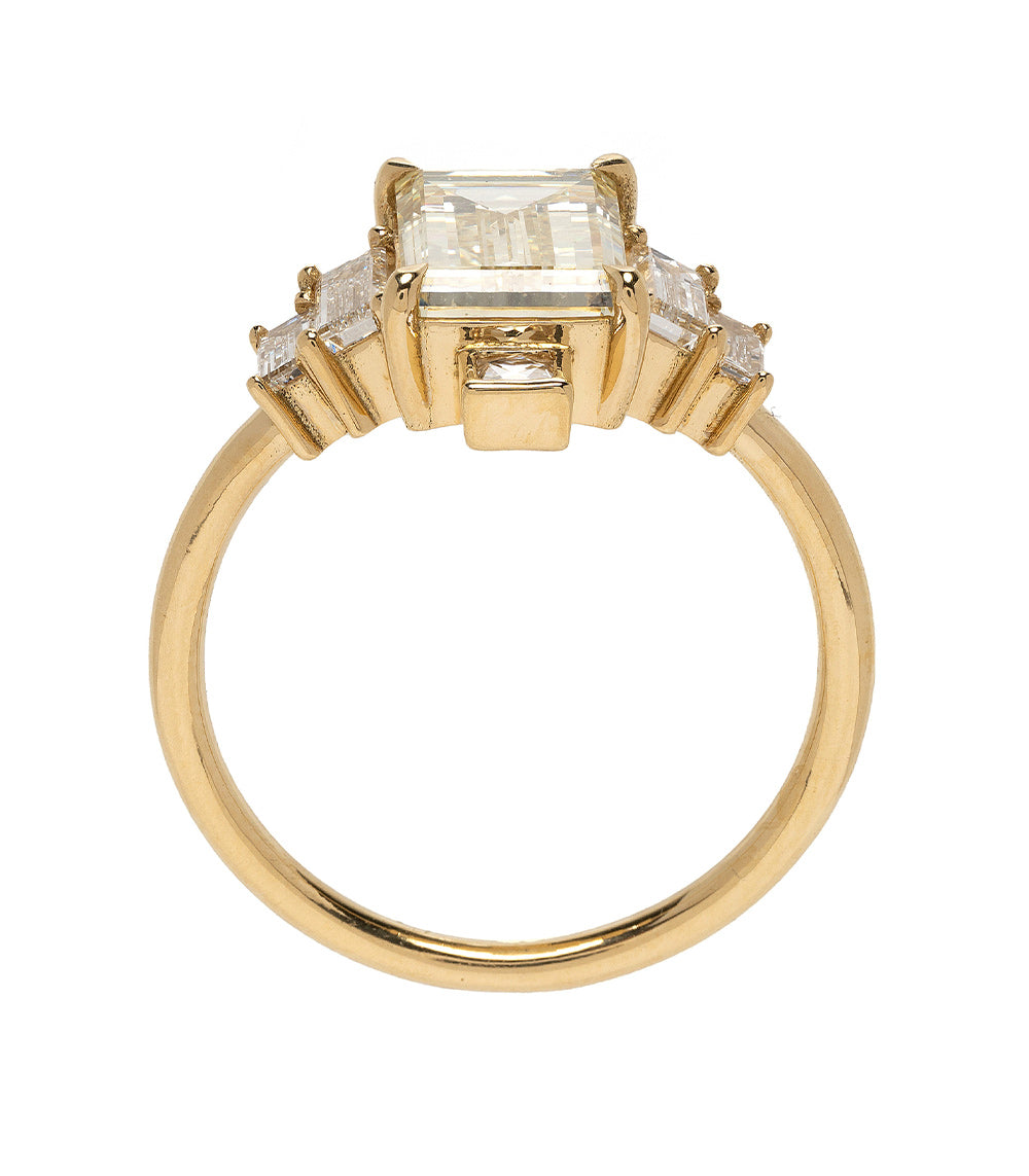 Xena Baguette Diamond Engagement Ring - Unique Vintage Style Wedding Band for Women - Perfect for Proposals, Anniversaries & Special Occasions