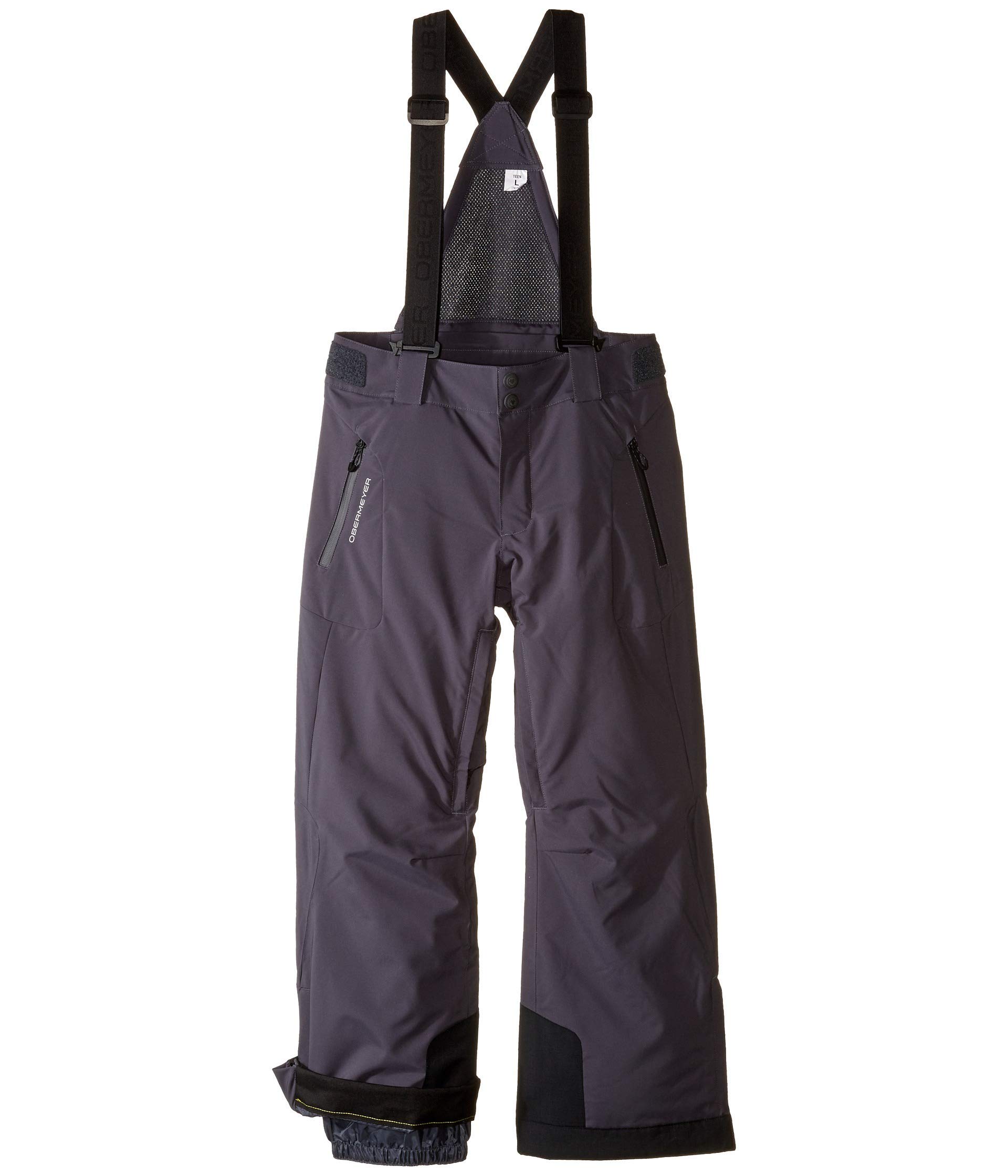 Obermeyer Kids Boys' Enforcer Snow Pants - Insulated Waterproof Ski Pants for Boys (Little Kids/Big Kids, Size 10/12, Ebony) - Perfect for Winter Sports & Outdoor Activities