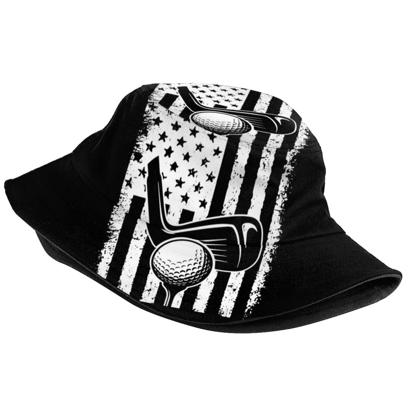 Stylish Golf Pattern Bucket Hat - UV Protection Sun Hat for Men & Women - Perfect for Golf, Beach, Summer Outdoor Activities & Travel