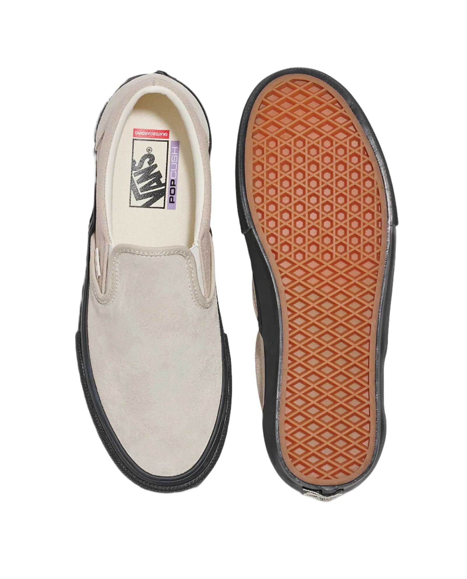 VANS Skate Slip-On Shoes for Men & Women - Classic Tan/Black Checkerboard Sneakers - Comfortable Canvas Skateboarding Shoes for Casual Wear, Street Style & Everyday Use