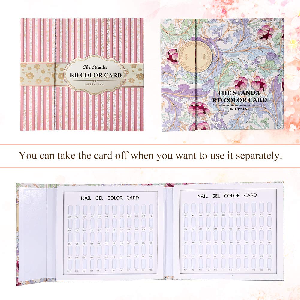 Nail Polish Color Display Chart Book - Gel Nail Color Swatch Cards for Salon & DIY Nail Art | Professional Nail Tech Tools for Manicure, Pedicure & Nail Design