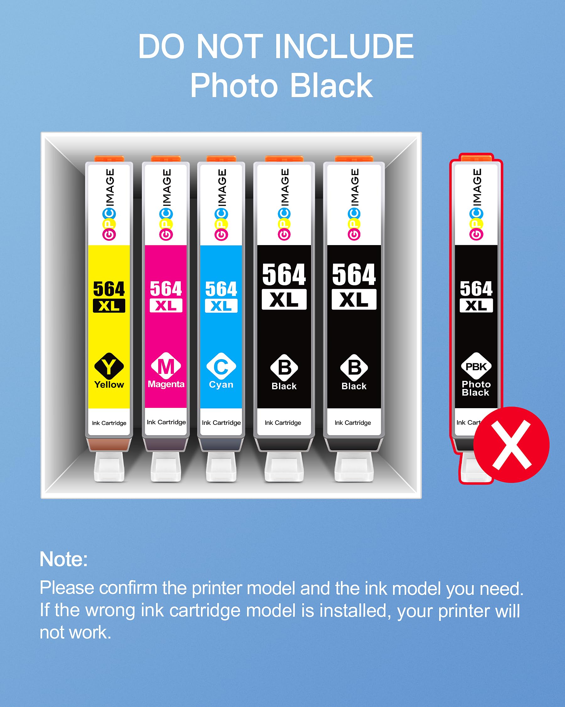 GPC High-Quality Compatible Ink Cartridge Replacement for HP 564XL (10-Pack) - Works with DeskJet 3520/3522, Officejet 4620, Photosmart 5520/6510/6520/7520/7525 Printers - Black, Cyan, Magenta, Yellow - Perfect for Home Office Printing & School Projects