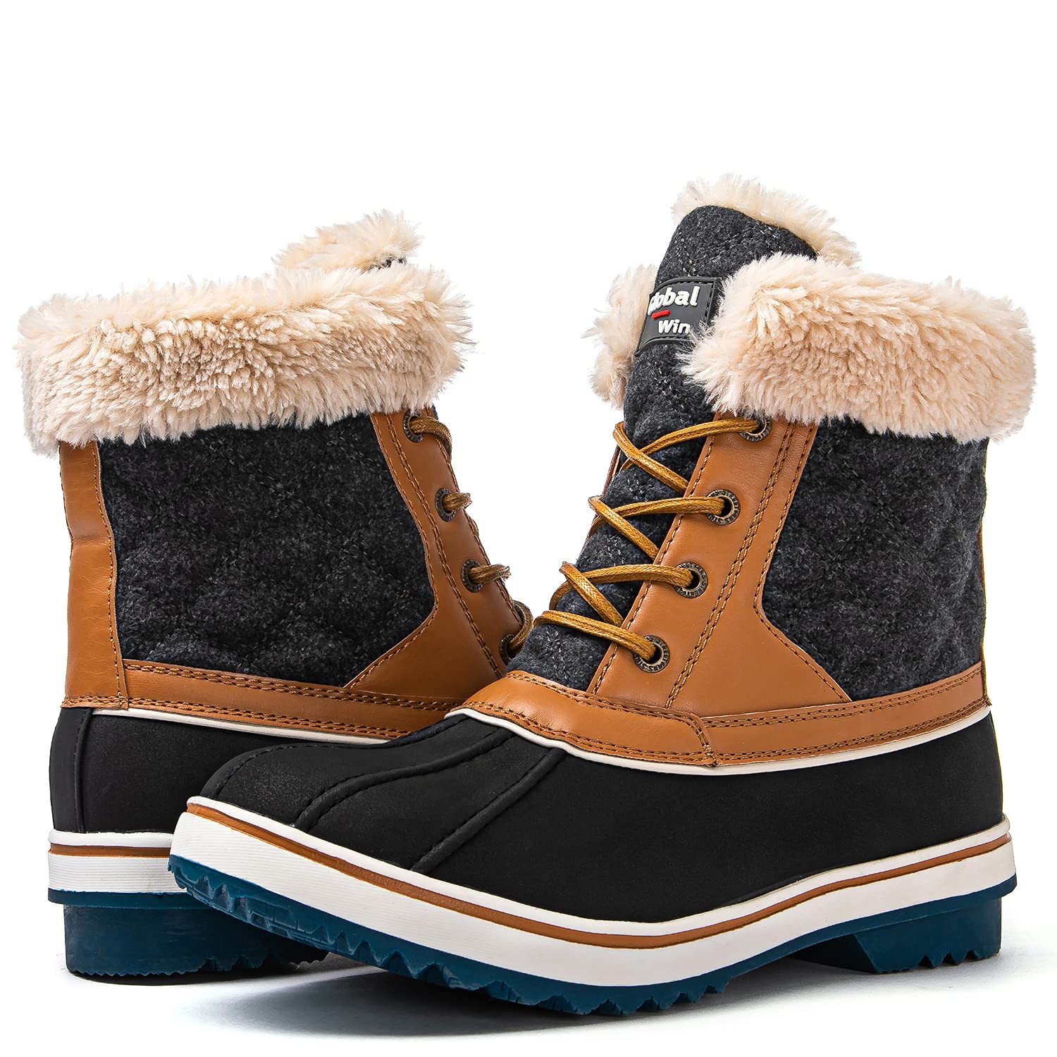 Globalwin Women's Winter Snow Boots - Waterproof Insulated Cold Weather Boots for Hiking, Walking & Outdoor Activities