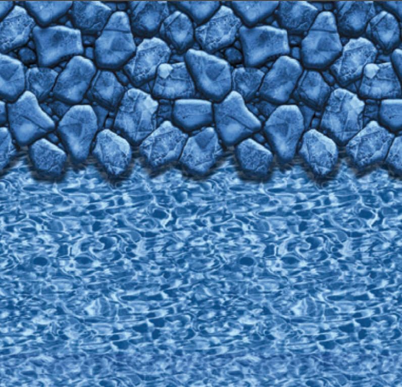Smartline 15ft x 26ft Oval Above Ground Pool Liner - Boulder Swirl Pattern | 25 Gauge Heavy Duty Virgin Vinyl | Overlap Style for Steel Sided Pools (48-52 Inch Wall Height) | Perfect for Backyard Swimming, Family Fun & Summer Relaxation