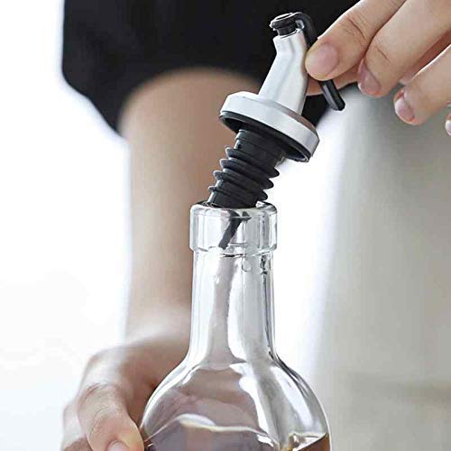 ATC Enterprise Glass Oil Dispenser Bottle - 1000ml (34oz) Kitchen Olive Oil Bottle with Pour Spout | Drizzling, Cooking & Salad Dressing | BPA-Free Leakproof Glass Cruet for Vinegar & Essential Oils