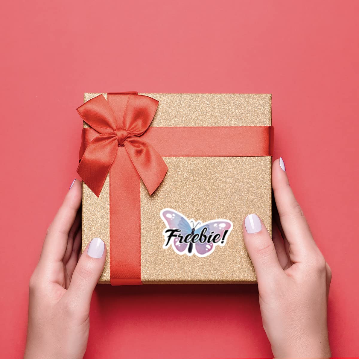 500 PCS Cute Freebie Stickers for Small Business - Customer Appreciation & Packaging Stickers for Etsy, Shopify, Thank You Gifts, Branding & Product Packaging (2x2 Inch)