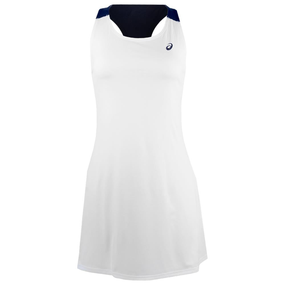 ASICS Women's Tennis Dress - Breathable & Lightweight Performance Skirt for Women - Brilliant White - Perfect for Tennis Matches & Casual Wear