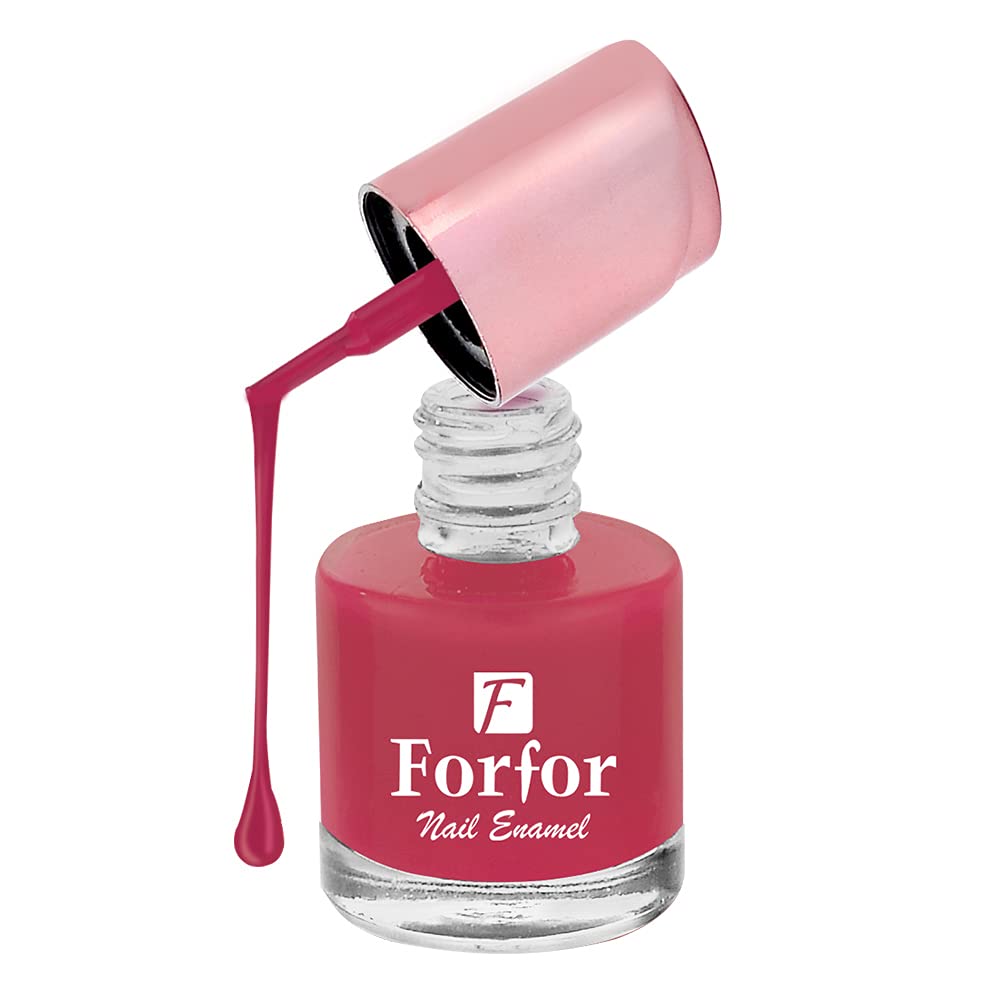 FORFOR® Long Lasting Glossy Nail Polish - Sweet Pink Shade | Chip Resistant, Quick Dry Formula for Salon-Quality Manicures at Home | Perfect for Date Nights, Weddings & Everyday Wear