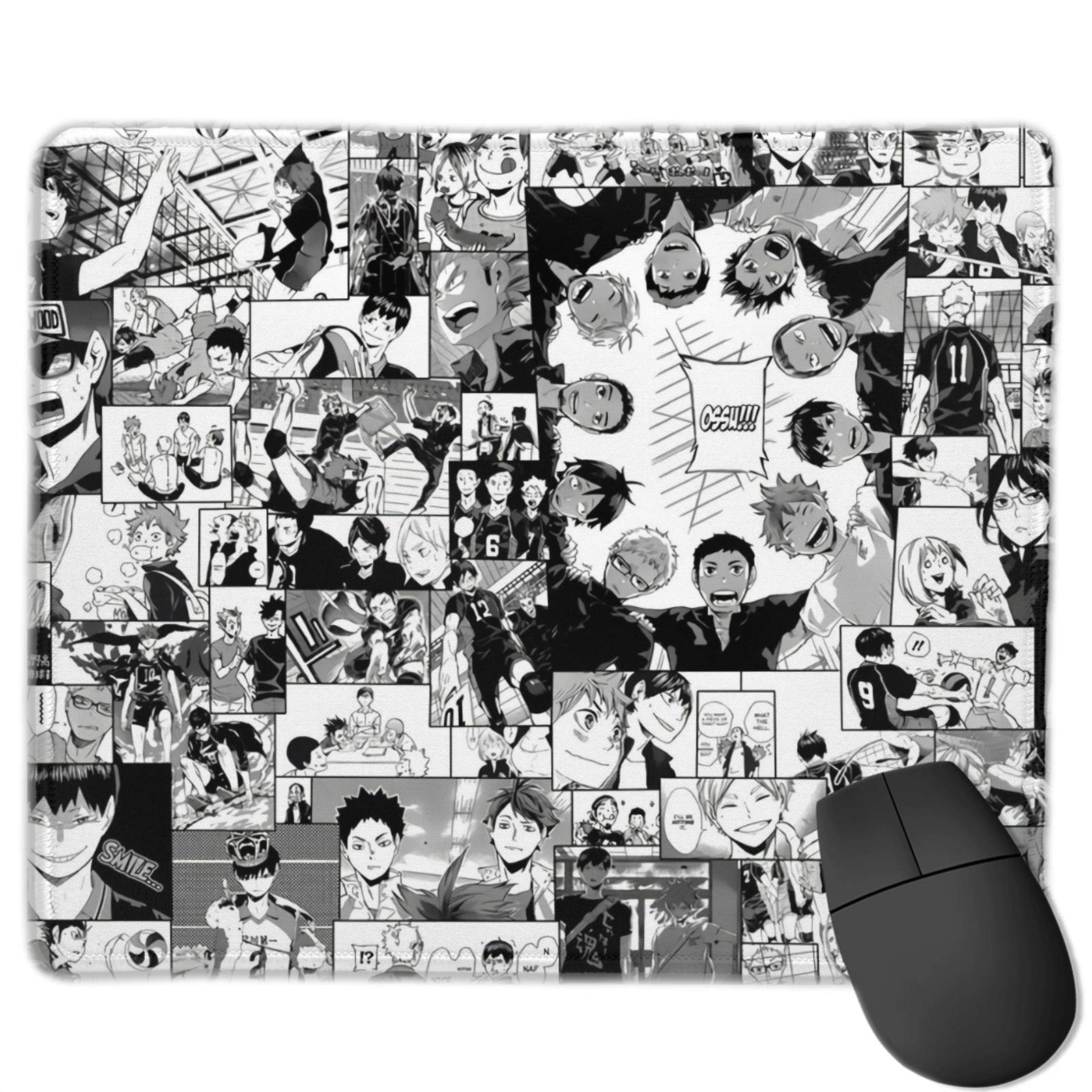 Anime Manga Mouse Pad - Black & White Large Gaming Mousepad for Computer & Laptop - Wireless Mouse Compatible - XXL Desk Mat for Office Work & Gaming - Perfect for Anime Fans & PC Gamers