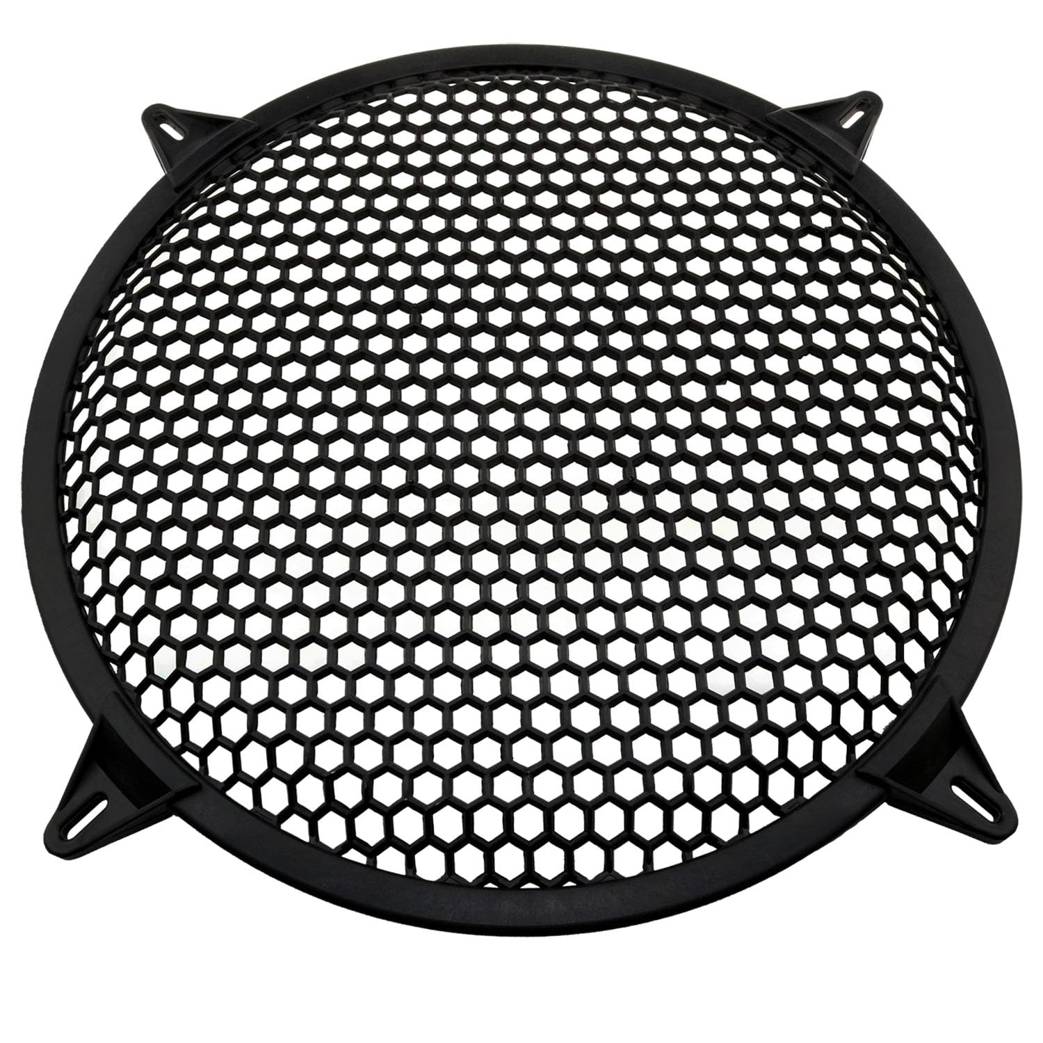 12 Inch Durable Plastic Mesh Waffle Speaker Cover - Subwoofer Grille Net Protector for Home Audio & Car Speakers - Black (1PC) - Perfect for DIY Audio Projects & Speaker Protection