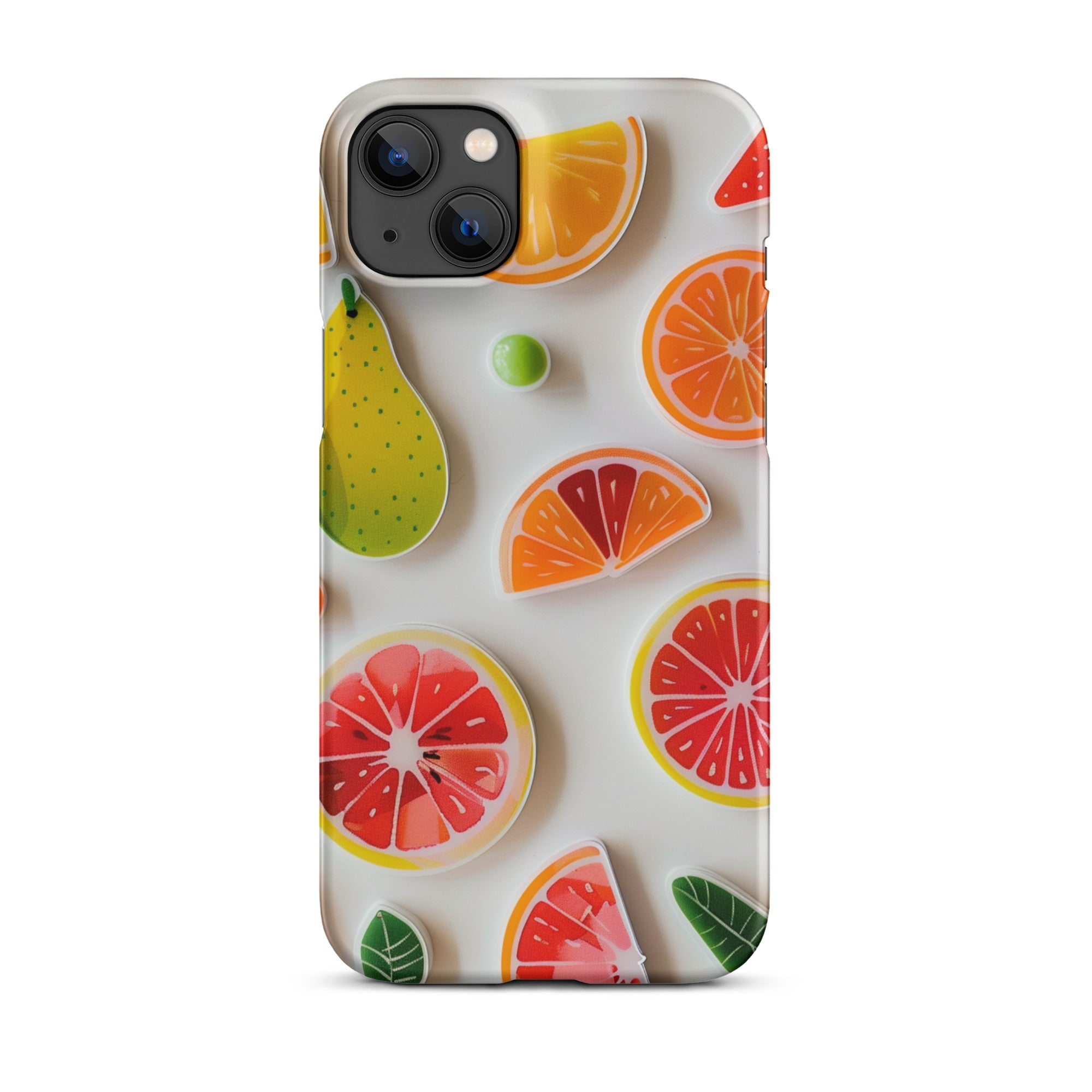 Premium Laser-Cut Fruit Pattern Snap Case for iPhone 14/13/12/11 Pro Max - Stylish Protective Cover for Everyday Use, Travel & Gifting