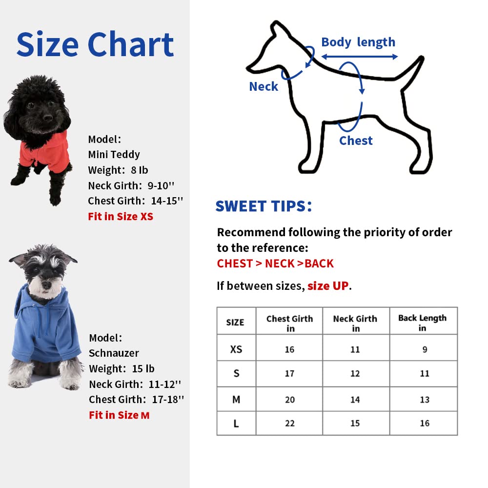 Dog Hoodies for Small Dogs - Warm Pet Sweatshirt with Hood & Pockets, Black Medium Size | Perfect for Winter Walks & Outdoor Adventures