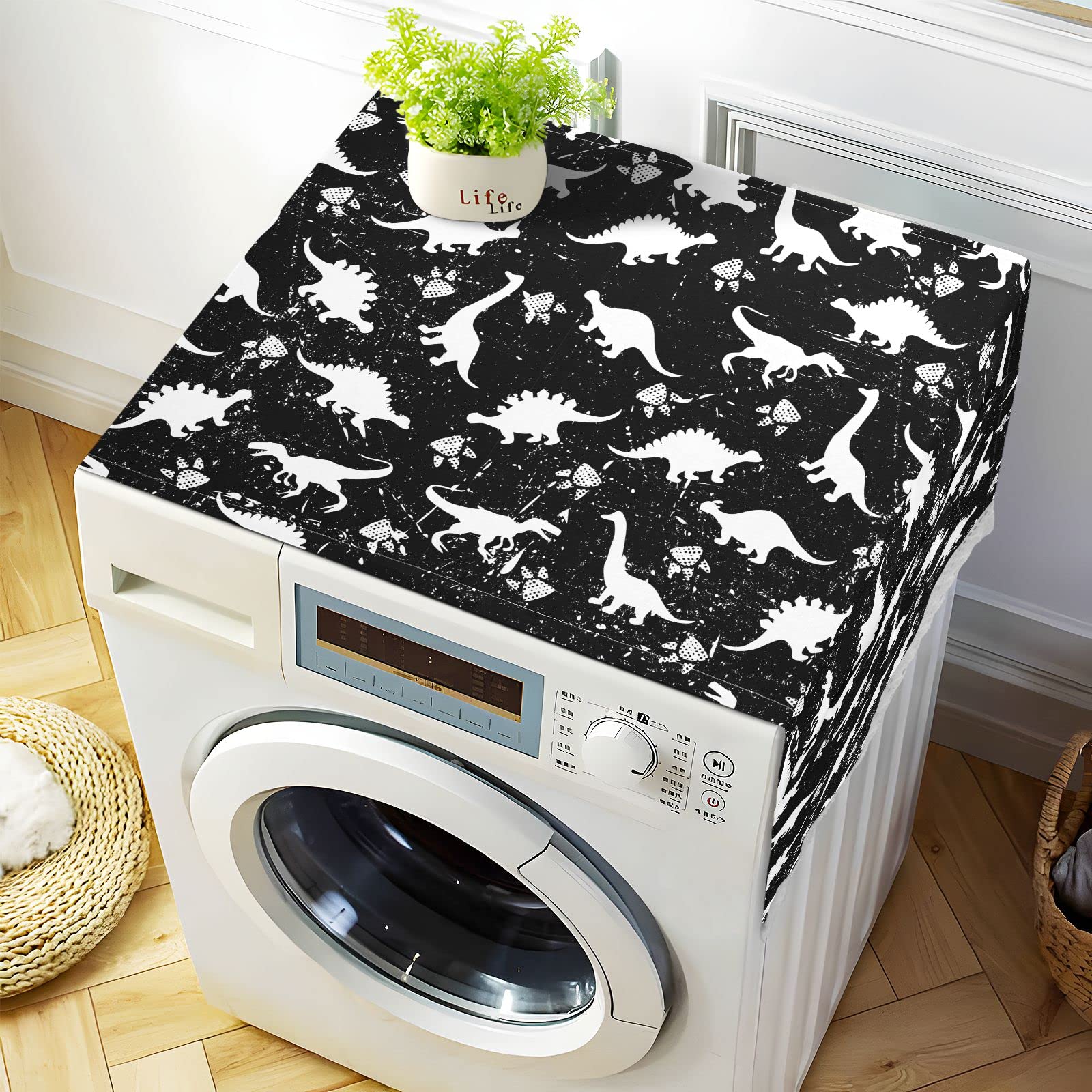 Vintage Dinosaur Paw Print Washing Machine Cover - 51