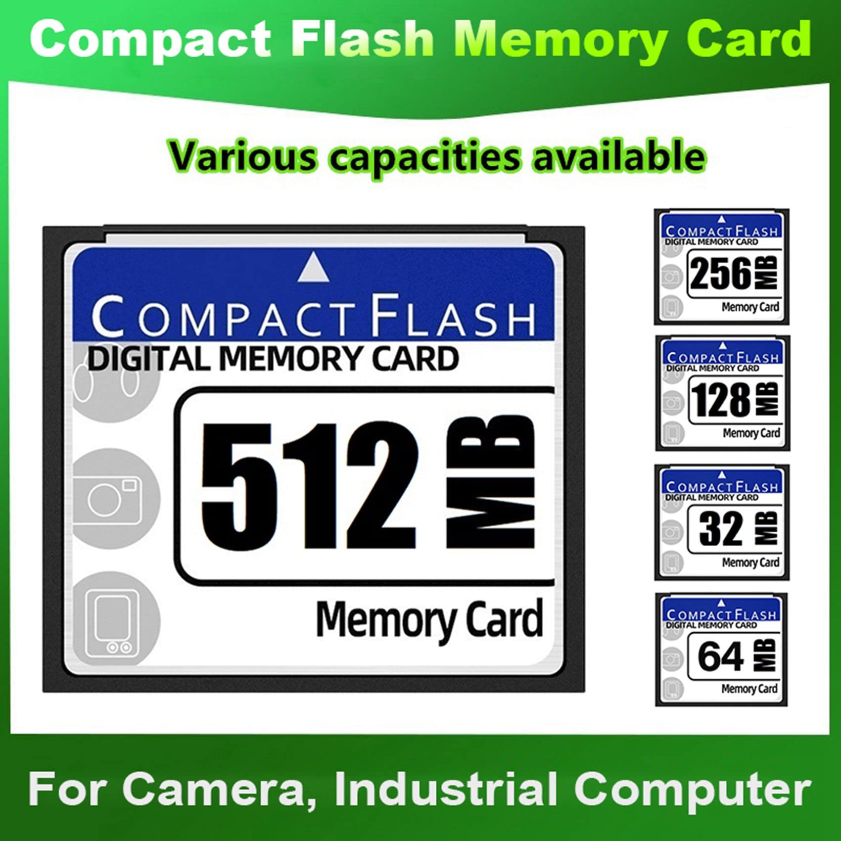 Graootoly 128MB CompactFlash (CF) Memory Card - High-Speed Storage for Digital Cameras, Industrial PCs & Advertising Displays | Durable Flash Card for Professional Photography & Business Applications
