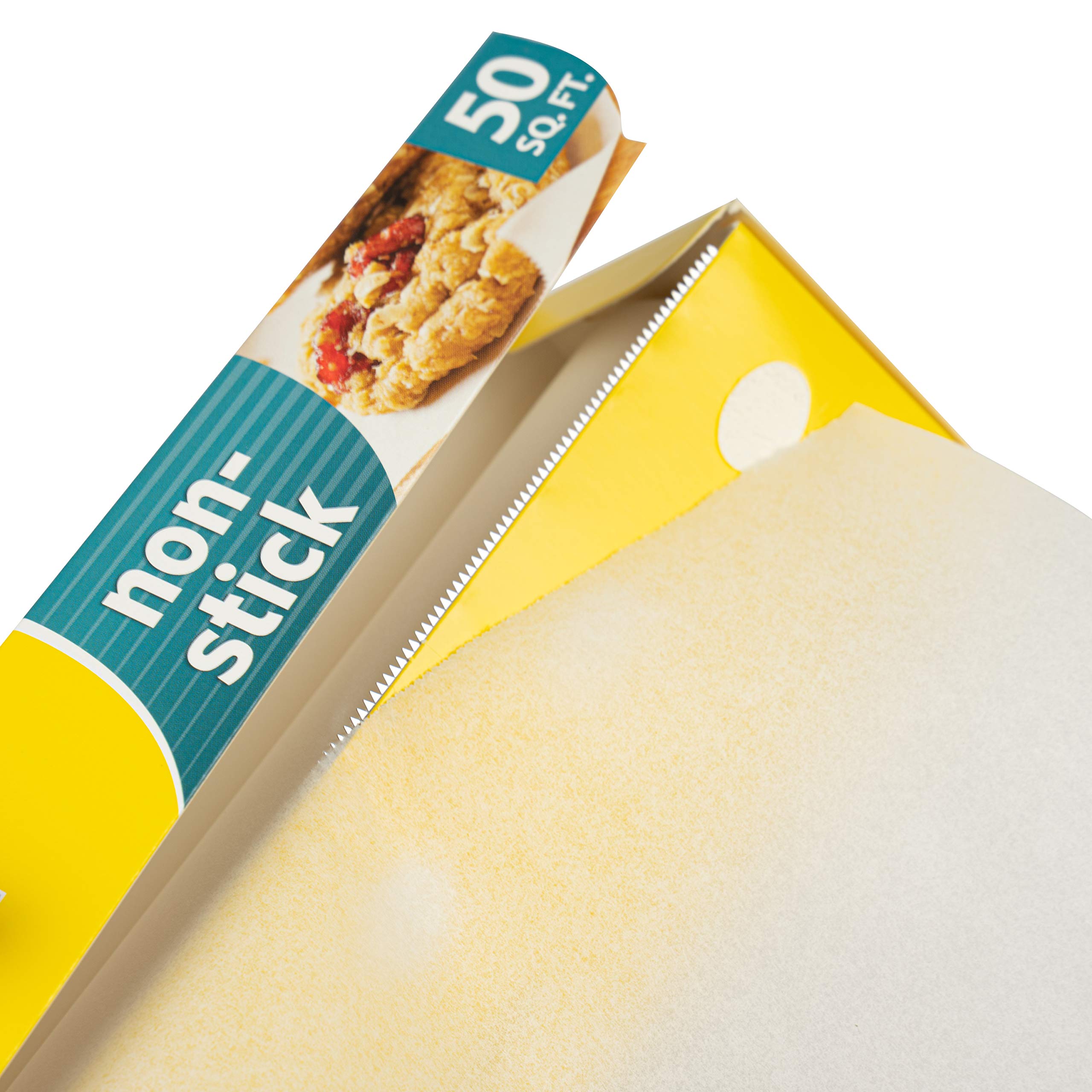 Glad Parchment Baking Paper Roll - 50 Sq Ft Non-Stick White Parchment Paper for Baking, Cooking & Food Storage | Oven Safe, Greaseproof Baking Sheets for Cookies, Cakes, Bread & Meal Prep | Perfect for Home Bakers & Professional Kitchens