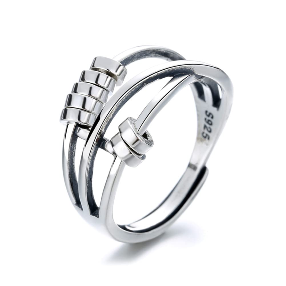 Anti Anxiety Spinning Fidget Ring for Stress Relief - Adjustable Sensory Ring for Women, Men & Kids - Perfect for ADHD, Focus & Anxiety Management at Work, School or Home