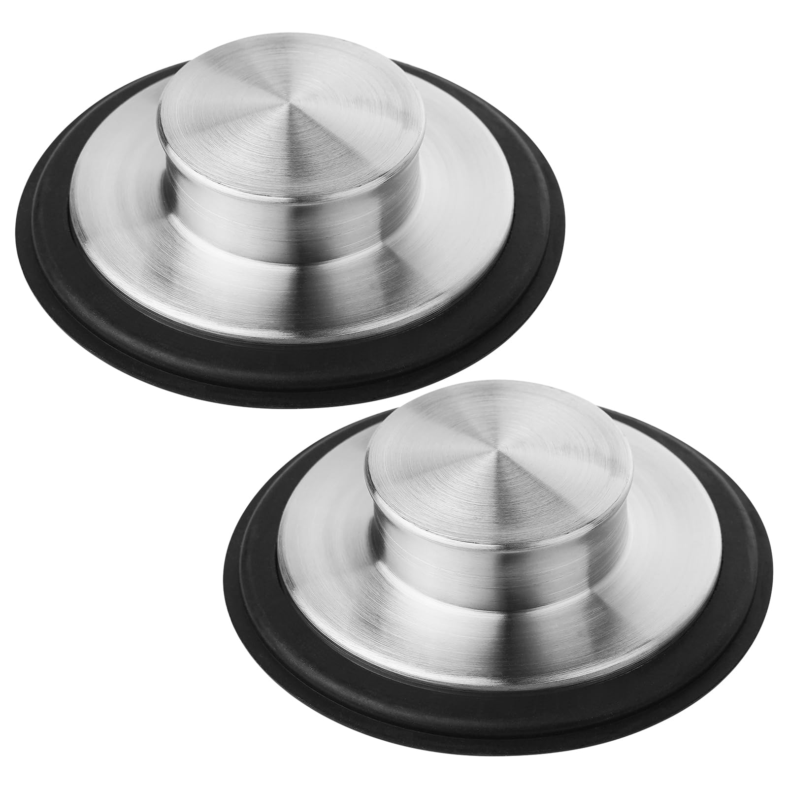 Tifanso 2PCS Stainless Steel Kitchen Sink Drain Stopper Cover - 3.34 Inch Garbage Disposal Plug for Standard 3-1/2 Inch Sinks | Perfect for Clog Prevention & Easy Cleaning in Home Kitchens