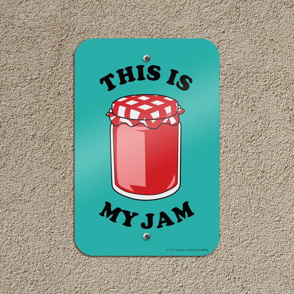 This is My Jam Jelly Funny Humor Sign - Graphic Wall Art for Home, Office & Business Decor - Perfect for Kitchens, Break Rooms & Work Spaces