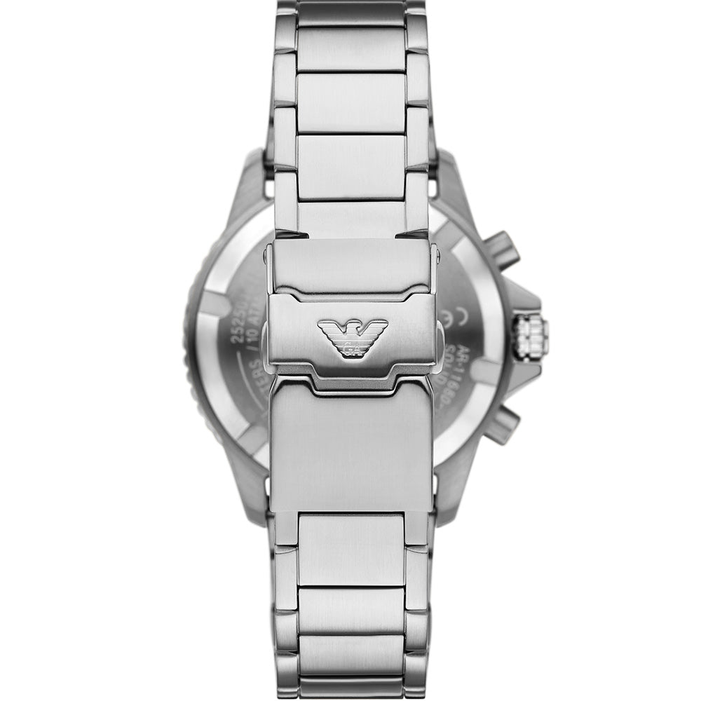 Emporio Armani AR11681 Men's Solar Chronograph Watch - Waterproof Luxury Timepiece for Business, Travel & Outdoor Adventures