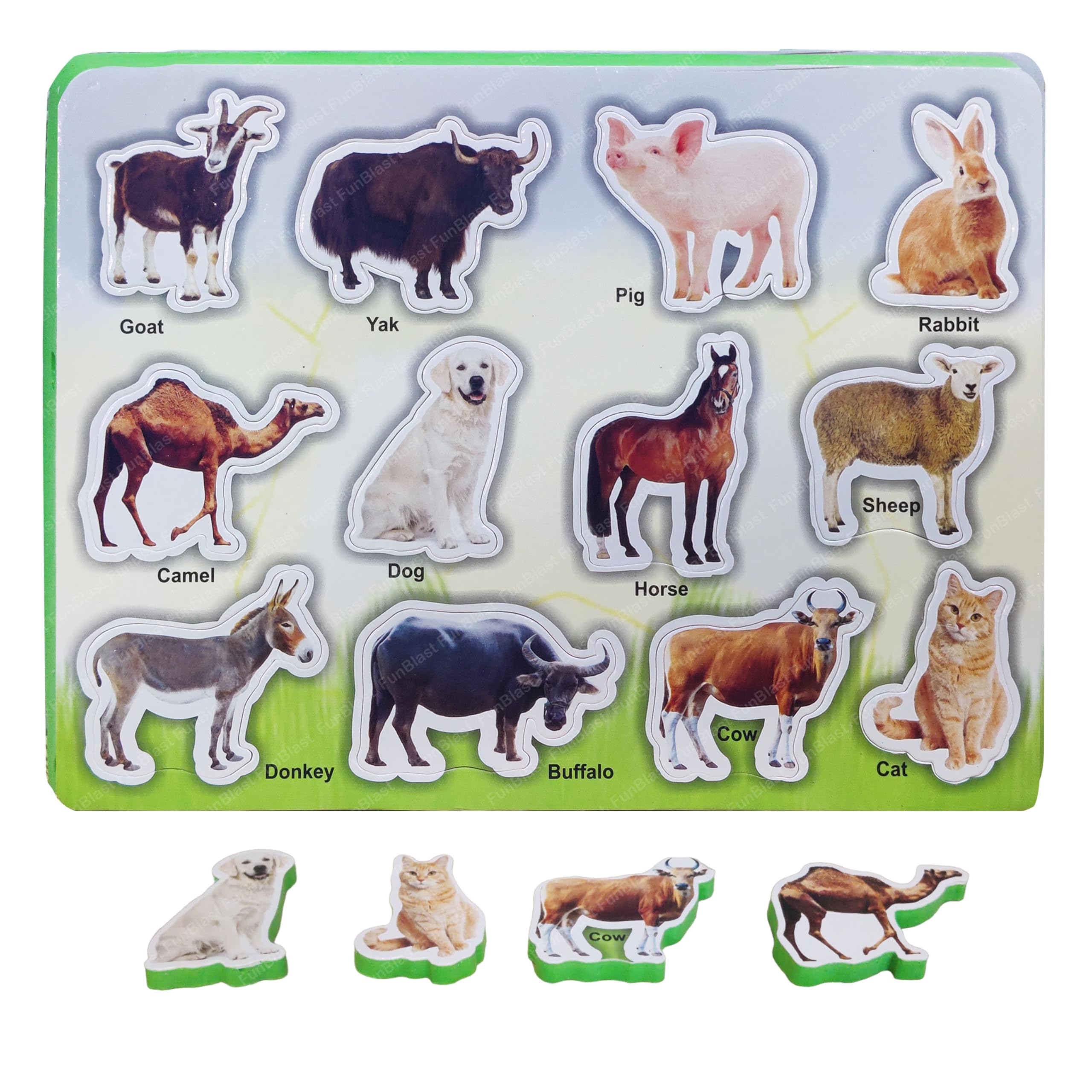FunBlast Animal EVA Foam Puzzle Play Mat for Kids - Non-Toxic, Soft & Safe Learning Floor Tiles for Toddlers (Pack of 1, Multicolor) - Perfect for Nursery, Playroom & Preschool Educational Activities