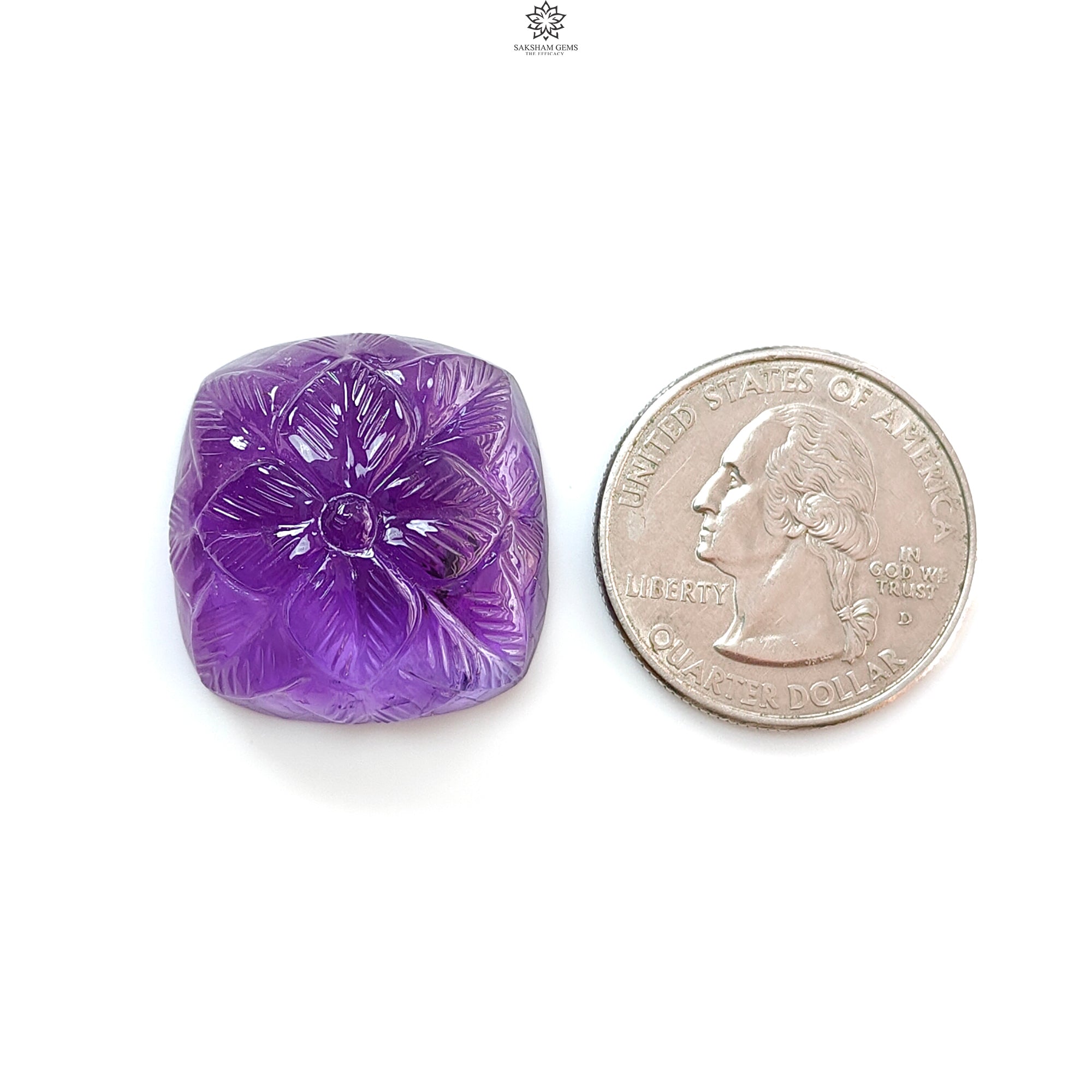 Natural Untreated Citrine & Amethyst Quartz Gemstone Carving - Hand Carved Oval Cushion Shape for Jewelry Making, Healing Crystals, Meditation & Spiritual Gifts (1pc)