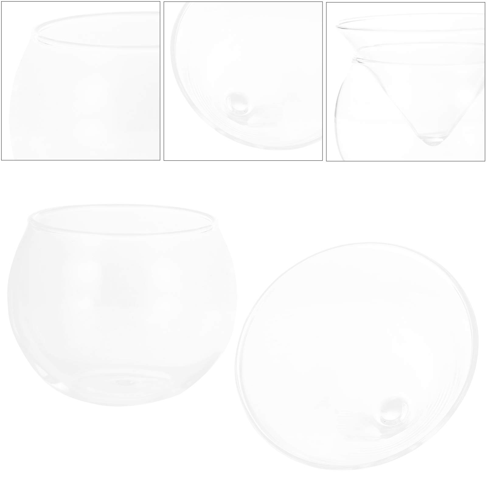 Premium Clear Glass Salad Bowl Set - Hemoton Glass Tableware for Fruit, Salad, Dry Ice & Desserts - Perfect for Entertaining, Parties & Everyday Dining