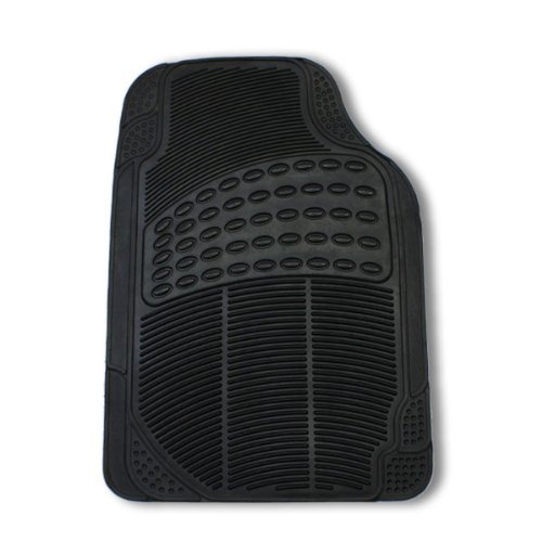 Premium Heavy Duty Rubber Floor Mats for Trucks, Sedans & SUVs - All Weather Protection, Non-Slip Design (Black) - Perfect for Off-Road, Daily Commute & Family Road Trips