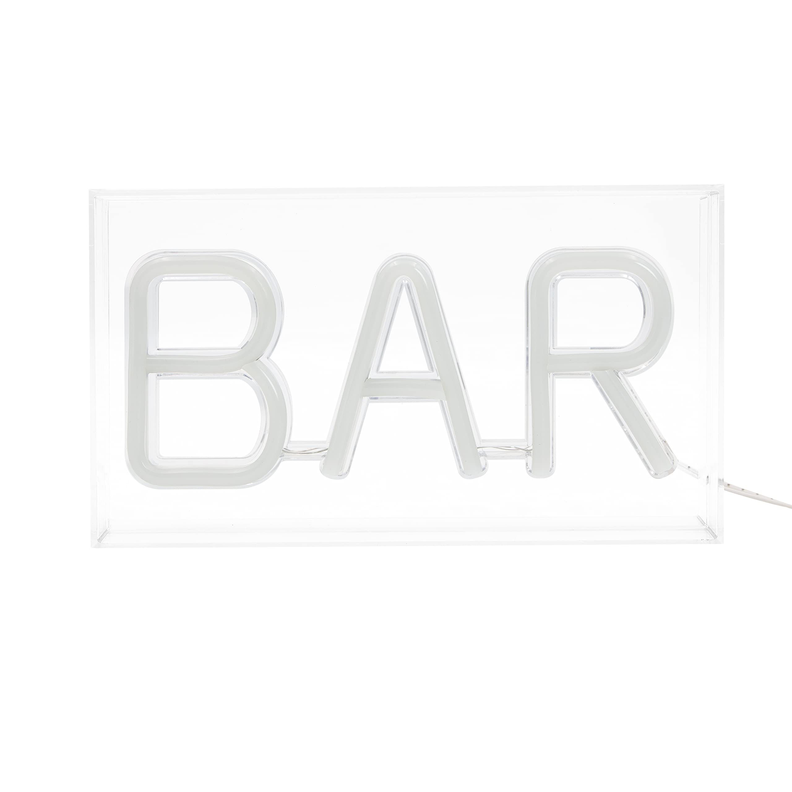 Energy Efficient LED Neon Signs - USB Powered Acrylic Box Lights with 3 Unique Bar Designs - Perfect for Home Bars, Game Rooms & Party Decor