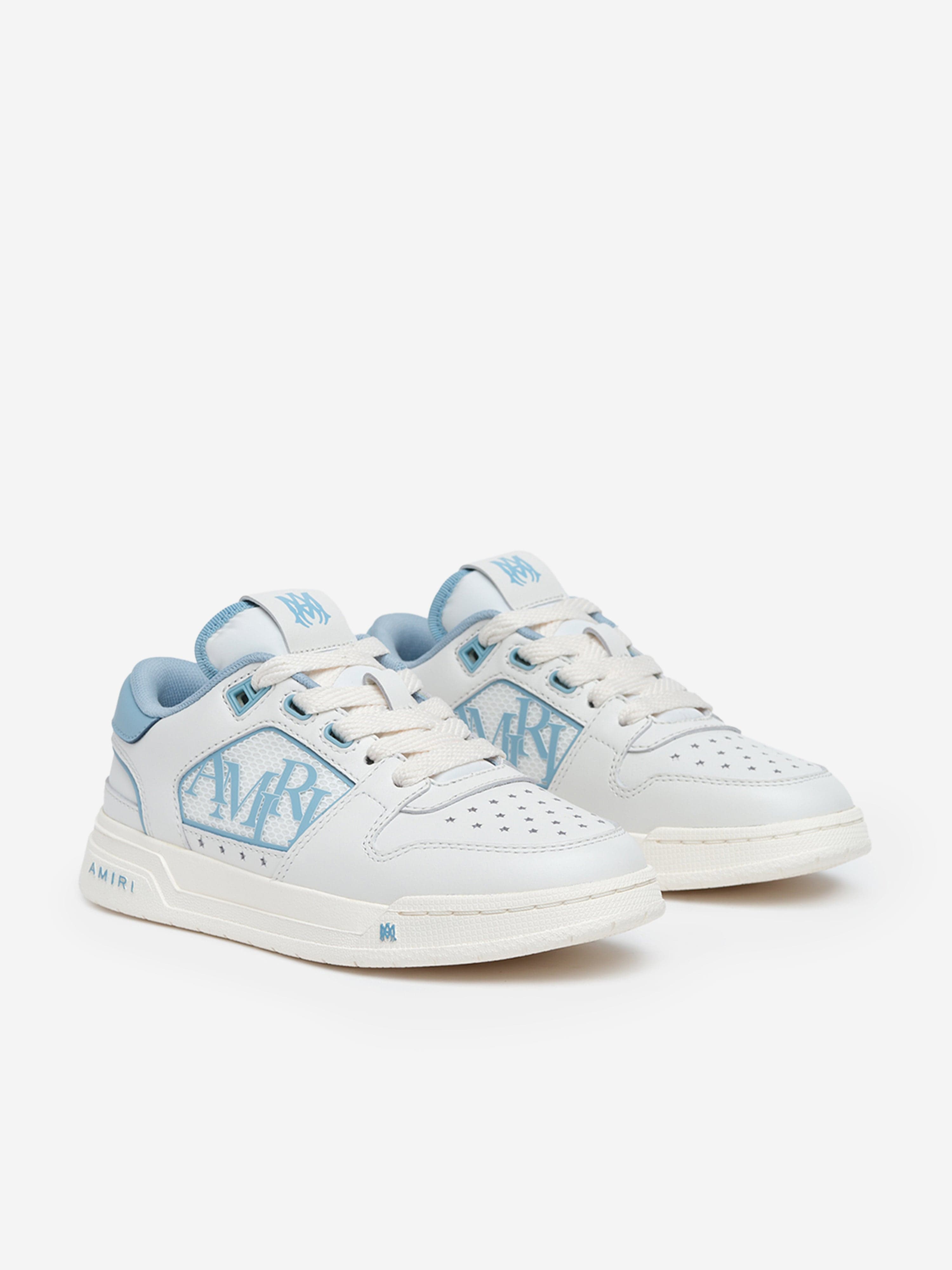 Amiri Kids Blue Leather Classic Low Top Sneakers - Stylish & Comfortable for School, Play & Everyday Wear