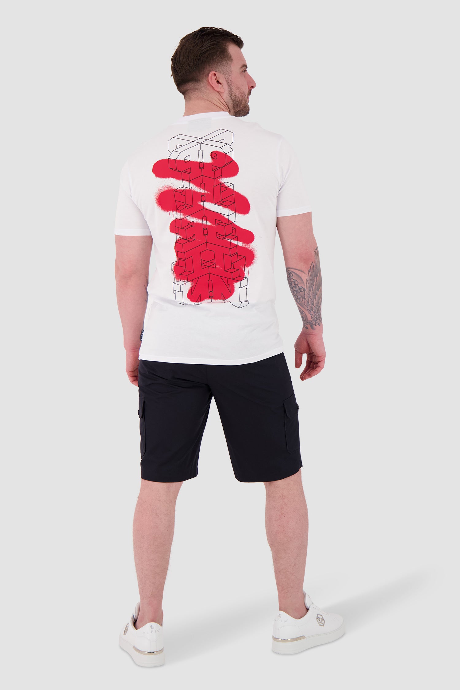 Philipp Plein White Round Neck Short Sleeve T-Shirt for Men - Casual Comfort Fit Cotton Tee - Perfect for Everyday Wear, Street Style & Summer Outfits