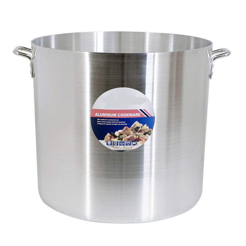 Nella 60 Qt Aluminum Stock Pot - Large Cooking Pot for Soups, Stews, Pasta & Canning - Commercial & Home Kitchen Use