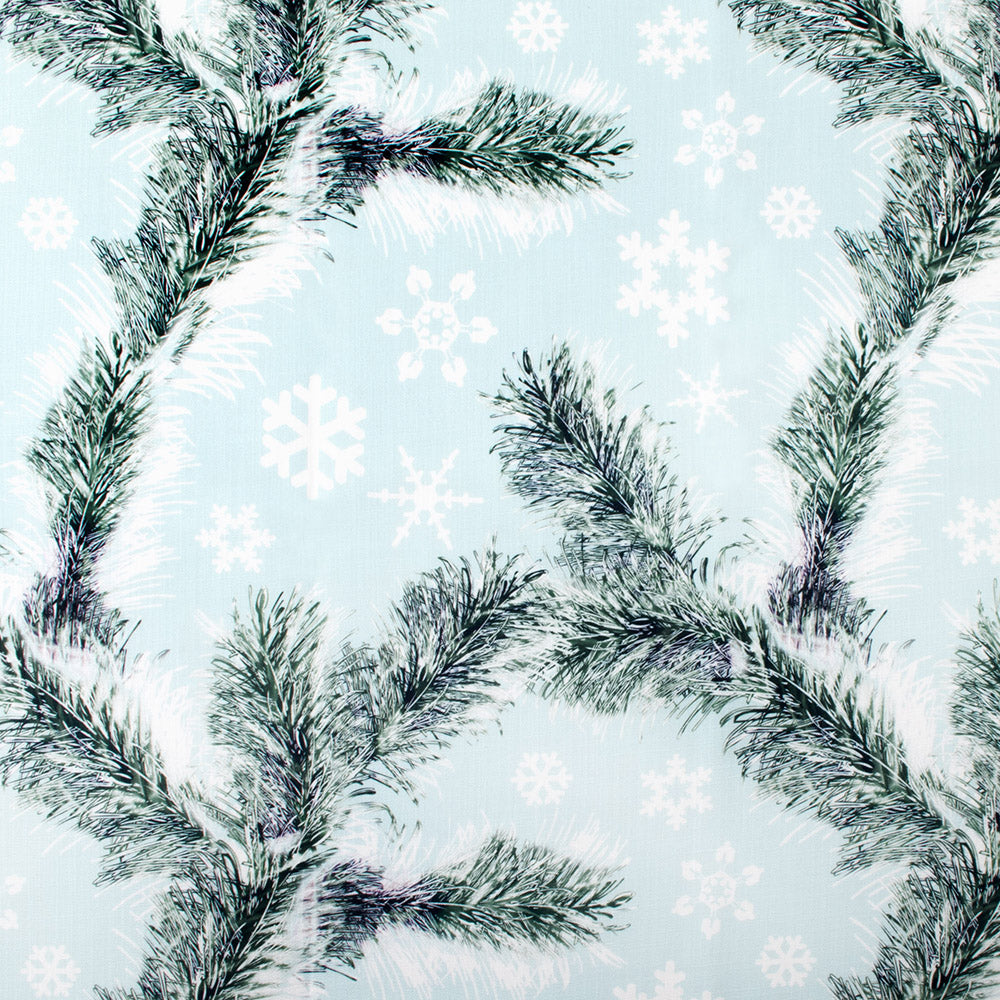 9 x 9 Inch Christmas Print Fabric Swatches - Angelica Aqua Home Decor Fabric for Holiday Pillows, Tree Skirts & DIY Crafts