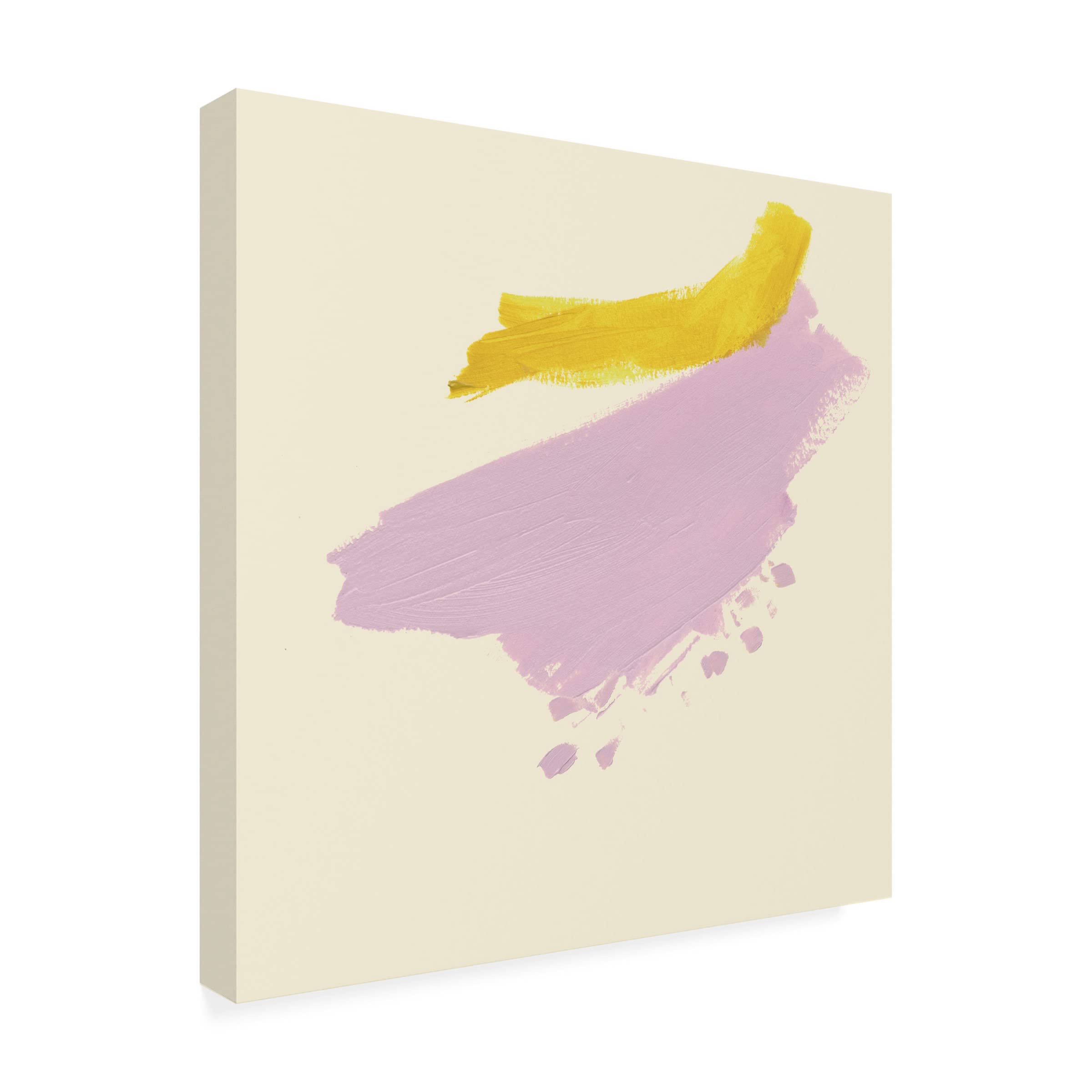 Victoria Borges 'Lemon And Lilac I' Floral Canvas Wall Art Print - Modern Home Decor for Living Room, Bedroom & Office