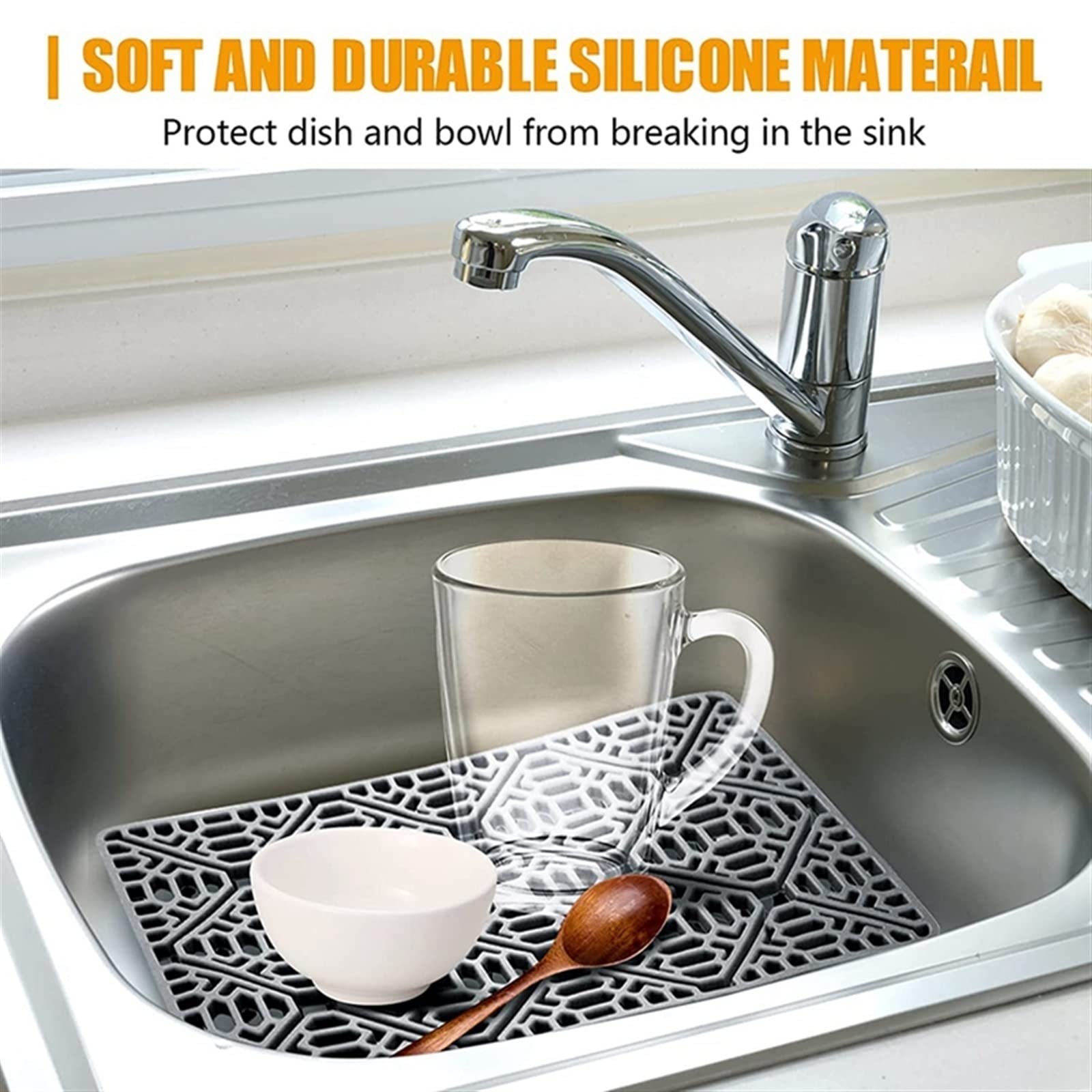 2 Pack Purple Silicone Kitchen Sink Splash Guard Mat - 30x30cm Water Catcher Pad for Behind Faucet, Drain Drying Mat - Perfect for Preventing Water Splashes in Kitchen Sinks, Countertops & Dishwashing Areas