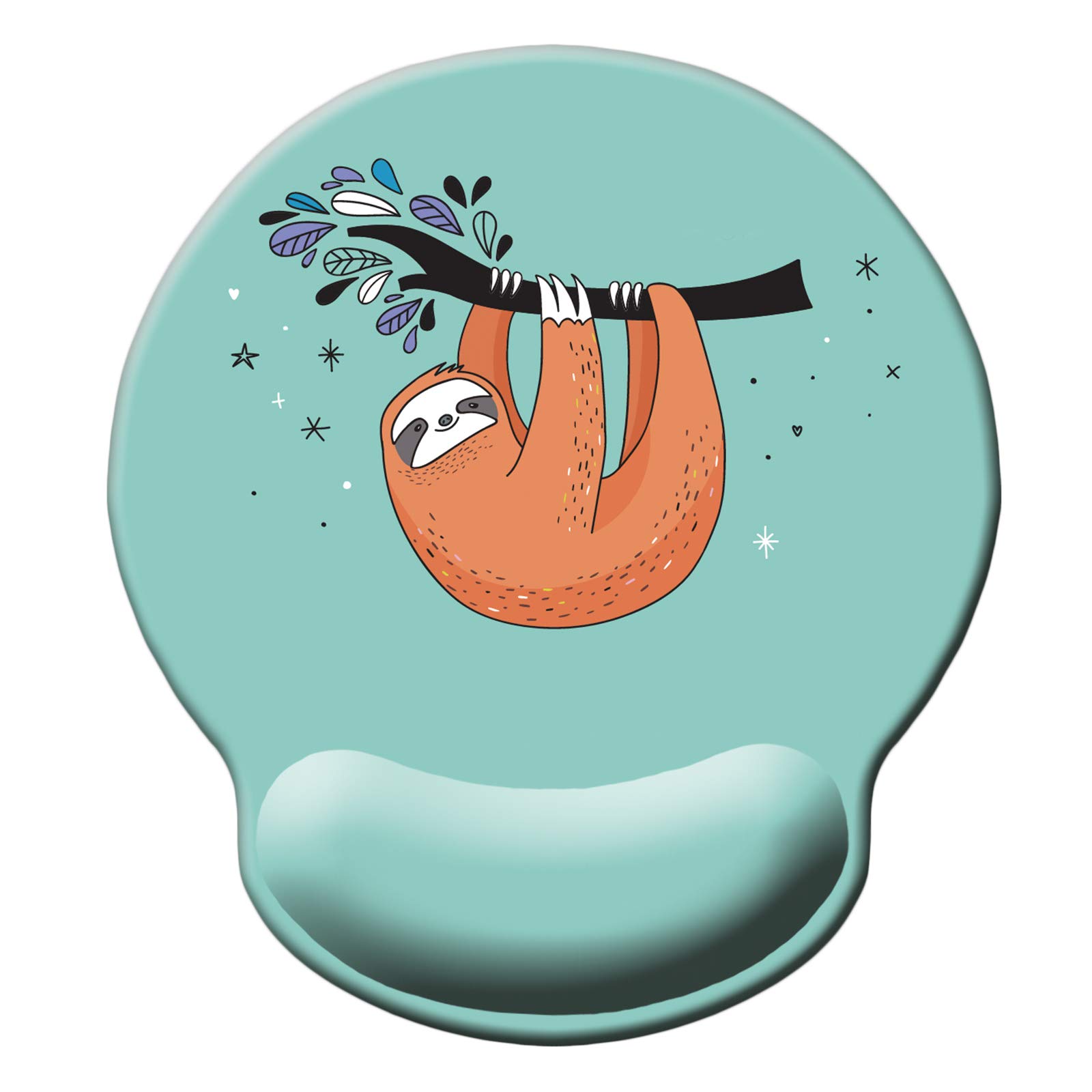 Ergonomic Mouse Pad with Wrist Support - Non-Slip Rubber Base Computer Wrist Rest for Pain Relief & Comfort - Perfect for Office, Gaming & Home Use (Cute Sloth Design)