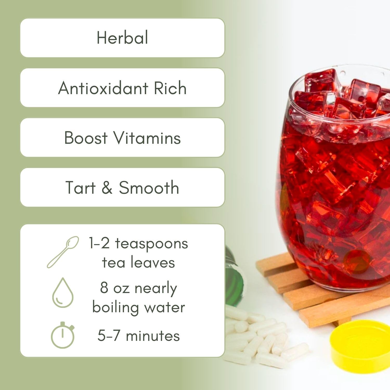 Premium Organic Vita Me Loose Leaf Tea - 2oz Bag (Approx. 30 Servings) | Full Leaf Tea Co. | Antioxidant-Rich Herbal Tea for Relaxation & Wellness | Perfect for Morning Rituals, Afternoon Tea Time & Evening Unwinding