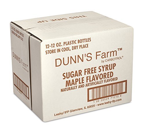 Low Calorie Dunns Farm Maple Pancake Syrup - 12 Ounce (Pack of 12) | Sugar Free Breakfast Topping for Pancakes, Waffles & French Toast | Perfect for Healthy Morning Meals & Family Brunch