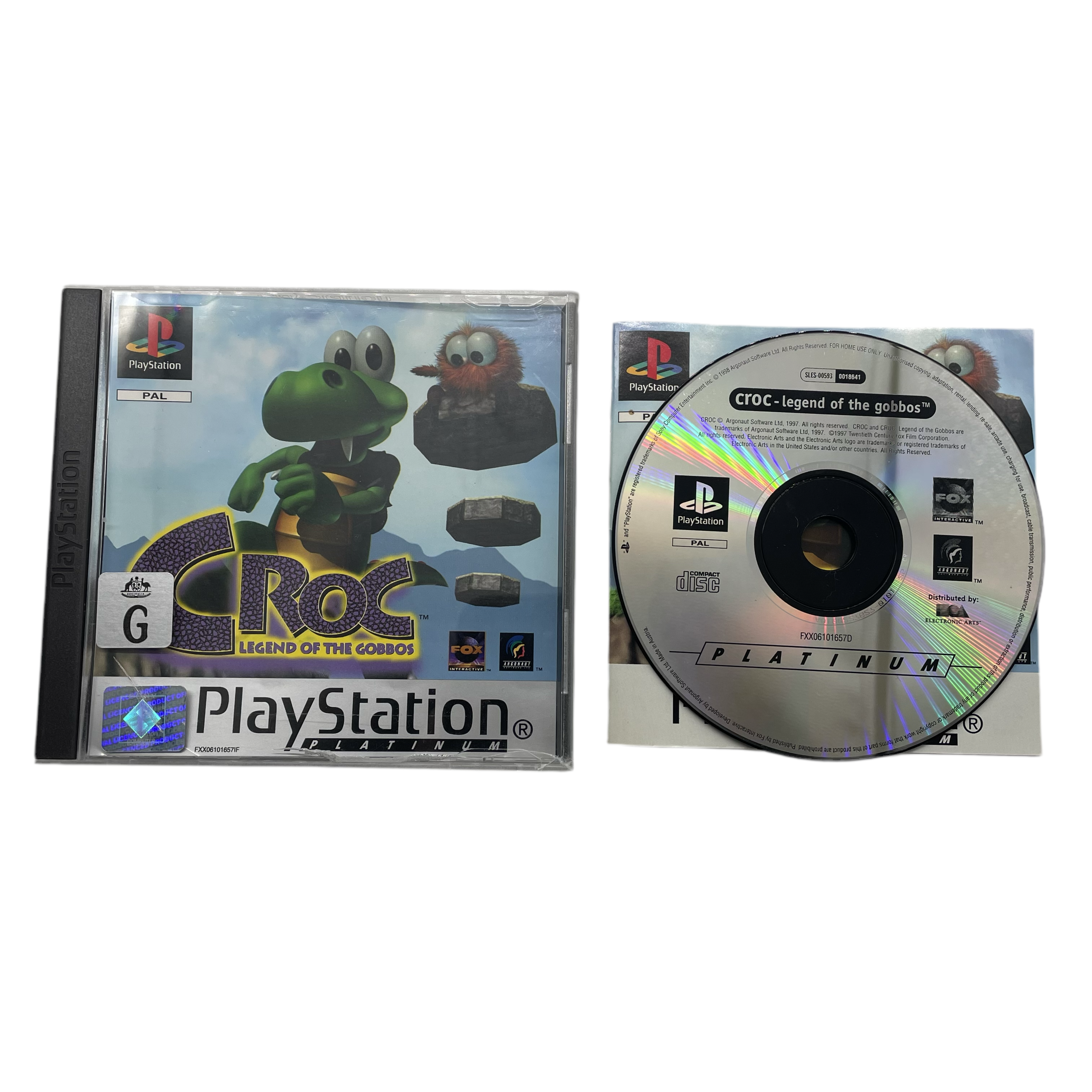 Croc: Legend of the Gobbos PS1 Game for PlayStation 1 - Complete with Original Manual (PAL Version) - Classic 3D Platformer Adventure for Retro Gaming Enthusiasts