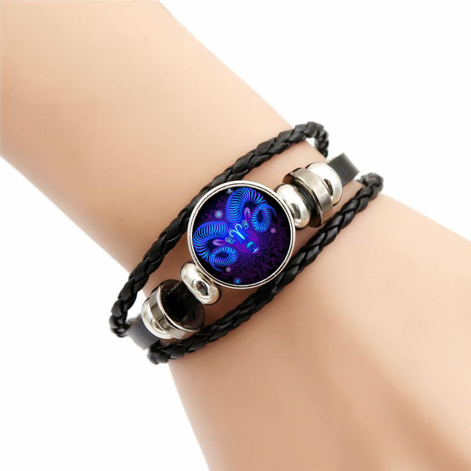 Gleyms Zodiac Charm Bracelet - 12 Constellation Luminous Adjustable Bracelet for Women & Men, Perfect Birthday Jewelry Gift for Astrology Lovers - Ideal for Daily Wear, Parties & Special Occasions