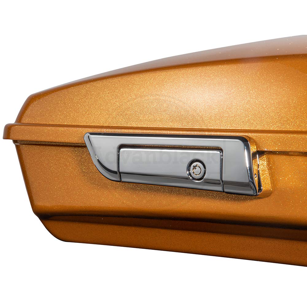 Moto Onfire Razor Tour Pack Hard Candy Gold Flake Trunk - Compatible with Harley Touring Street Glide Special & Road Glide Special (2017+) - Perfect for Motorcycle Storage & Long-Distance Travel Accessories