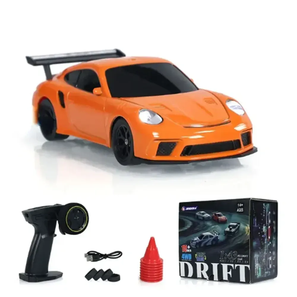 Jiabaile 1/43 Scale RC Drift Car with Gyro - 2.4G 4WD Ready-to-Run Remote Control Car - Perfect Gift for Kids & Adults - Ideal for Indoor Racing & Drifting Practice (Model 4301/02/03/04)