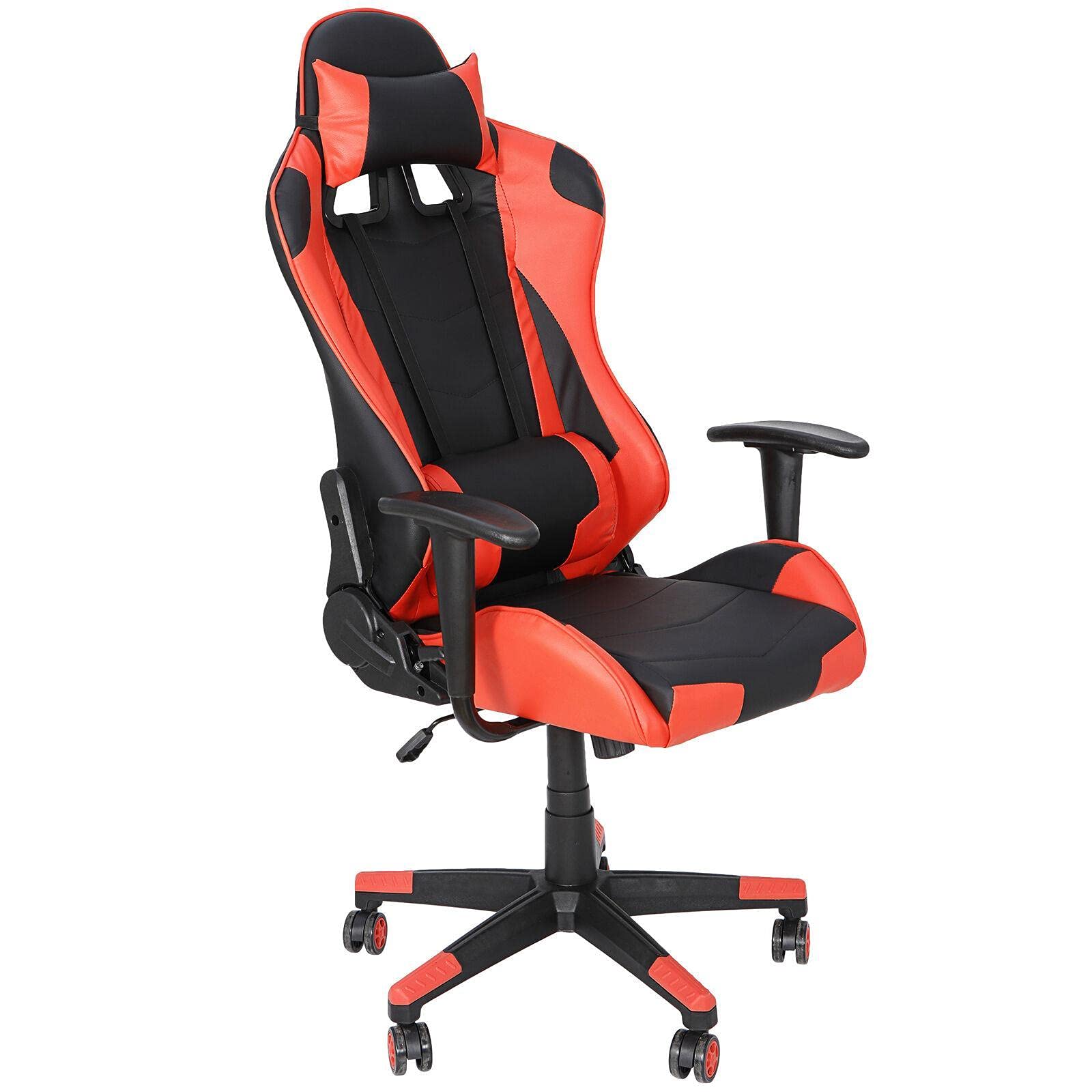 VeahUS Ergonomic Racing Gaming Chair - PU Leather High Back Swivel Office Computer Desk Chair with Lumbar Support for Men & Women - Perfect for Gaming, Work, and Home Office Use