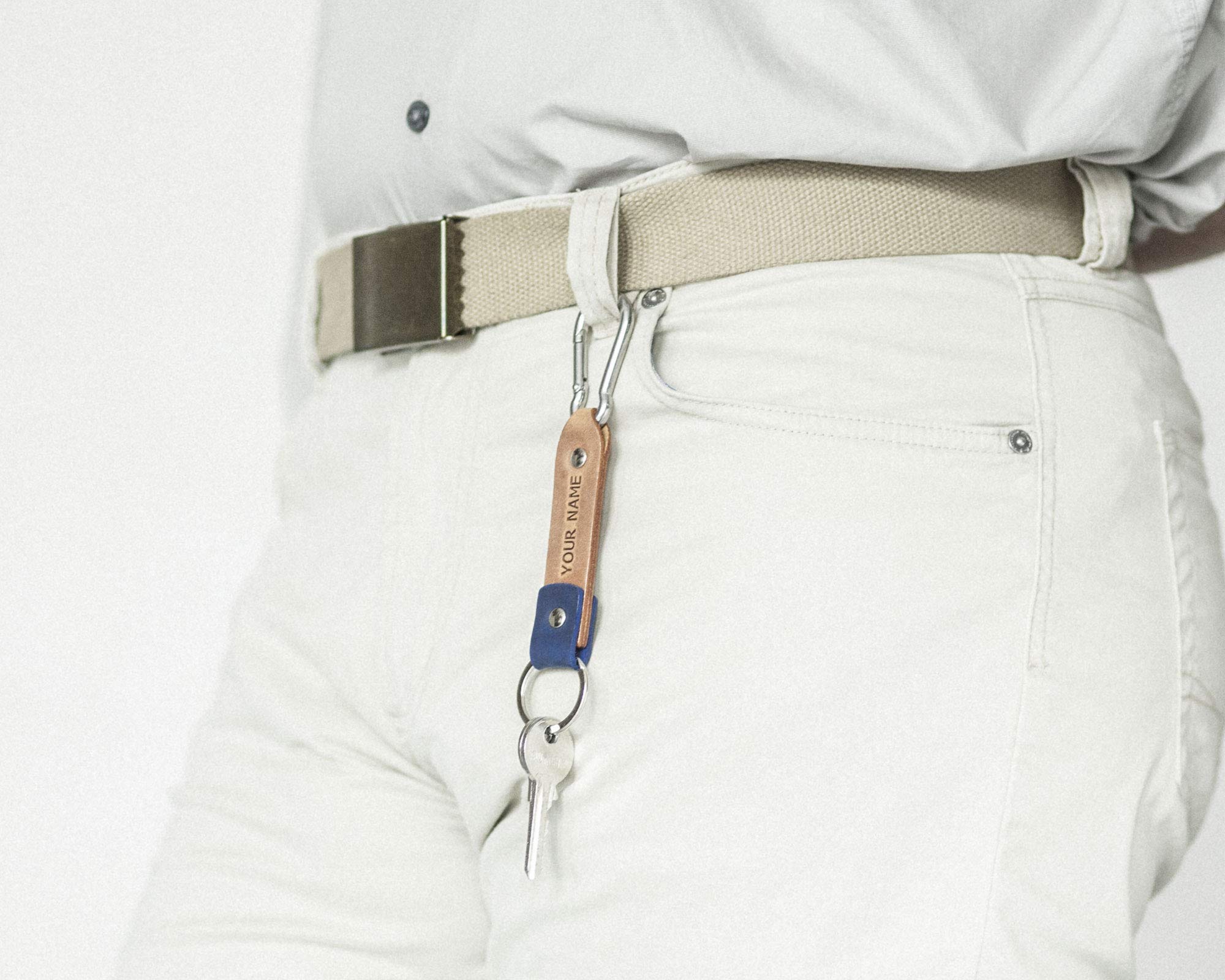Personalized Leather Keychain - Custom Engraved Text, Initials Ring & Monogram Keyring for Men - Boyfriend Gift, Groomsmen Present with Latitude Longitude GPS Coordinates - Durable Stainless Steel Carabiner Hook for Keys, Backpacks & Travel Accessories