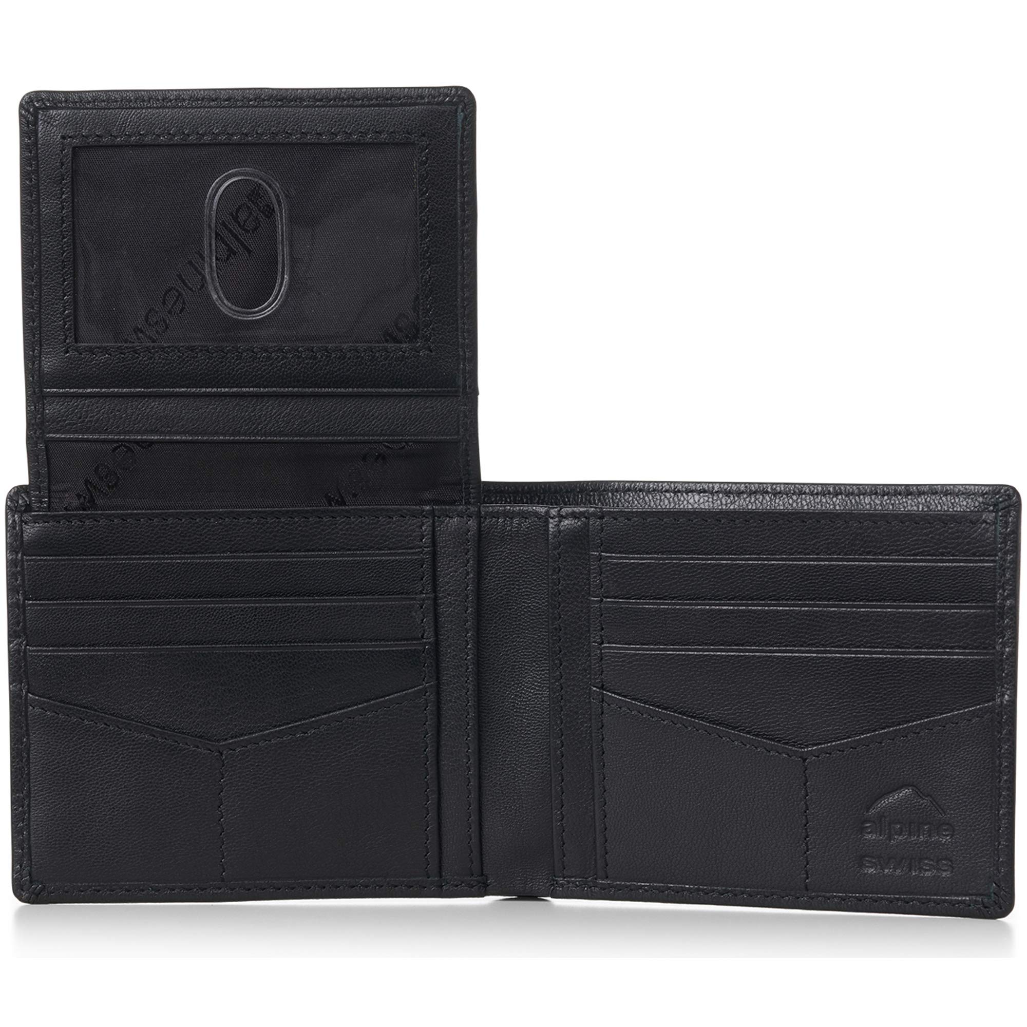 Alpine Swiss RFID Blocking Men's Wallet - Slim Bifold Leather Wallet with Divided Bill Compartment & Gift Box | Camden Collection | Perfect for Everyday Carry, Travel & Business Use